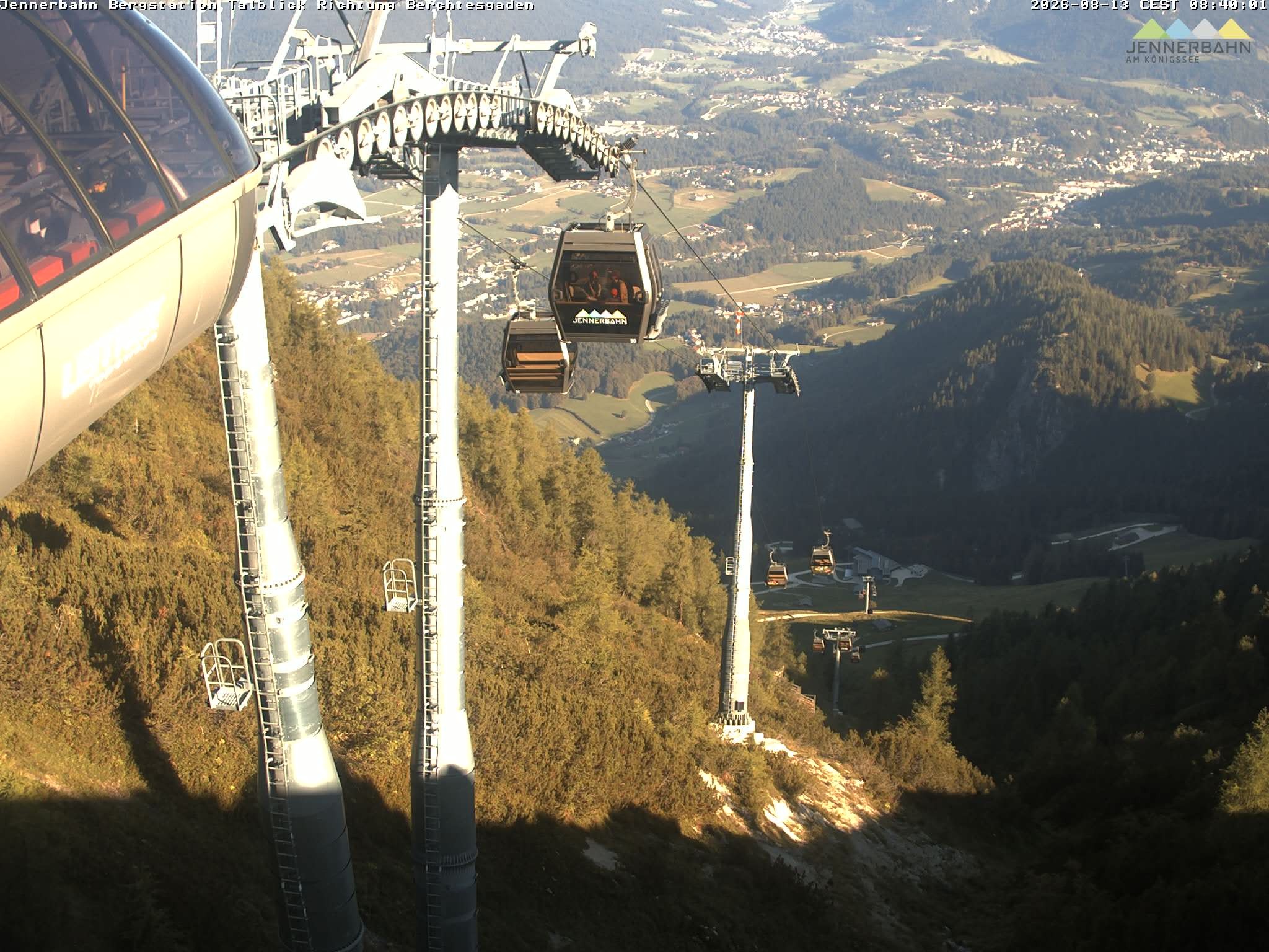 Archived image Webcam Jenner mountain - Valley View Cable Car