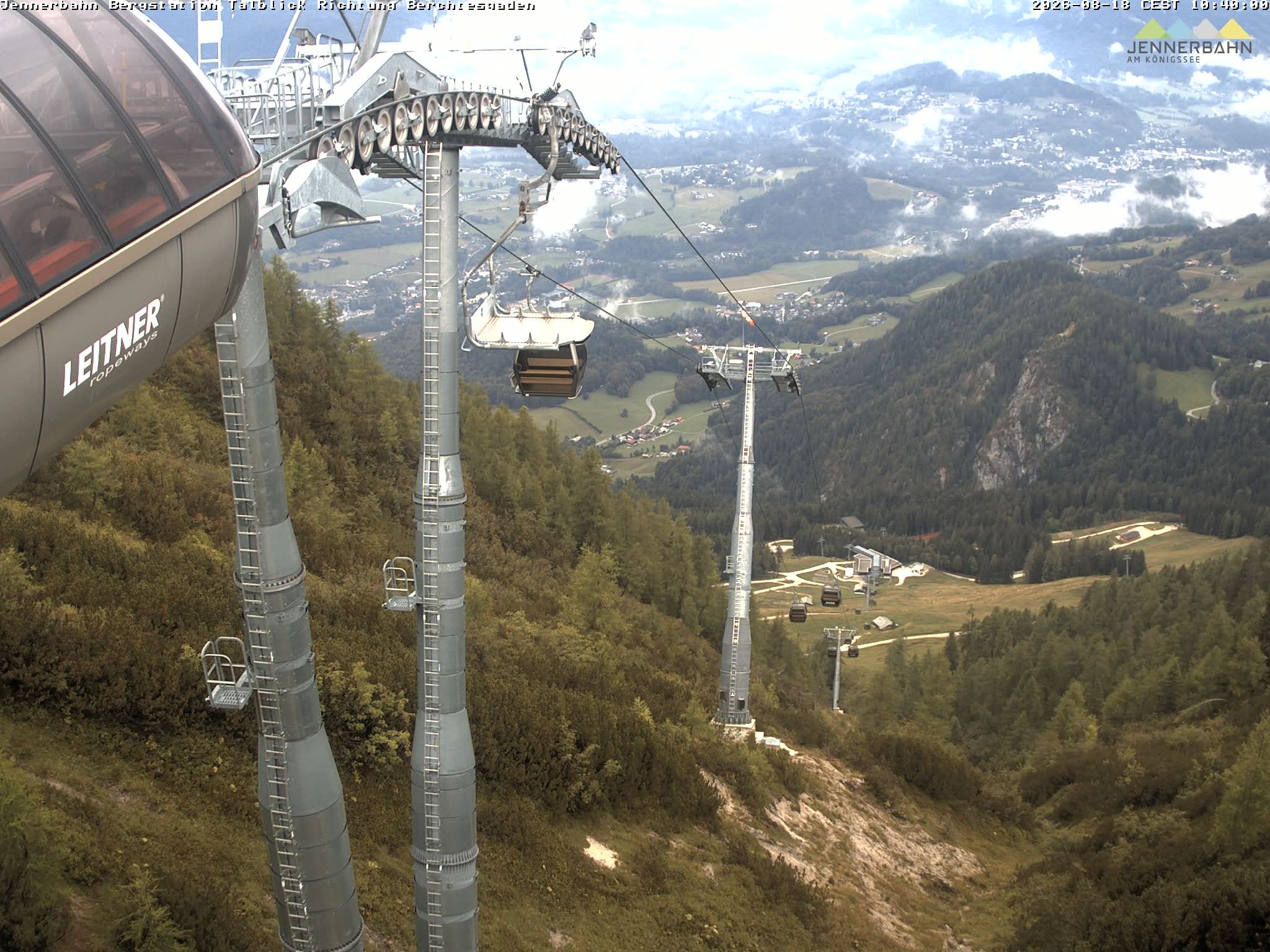 Archiv Foto Webcam Jenner - Blick ins Tal Gondelstation