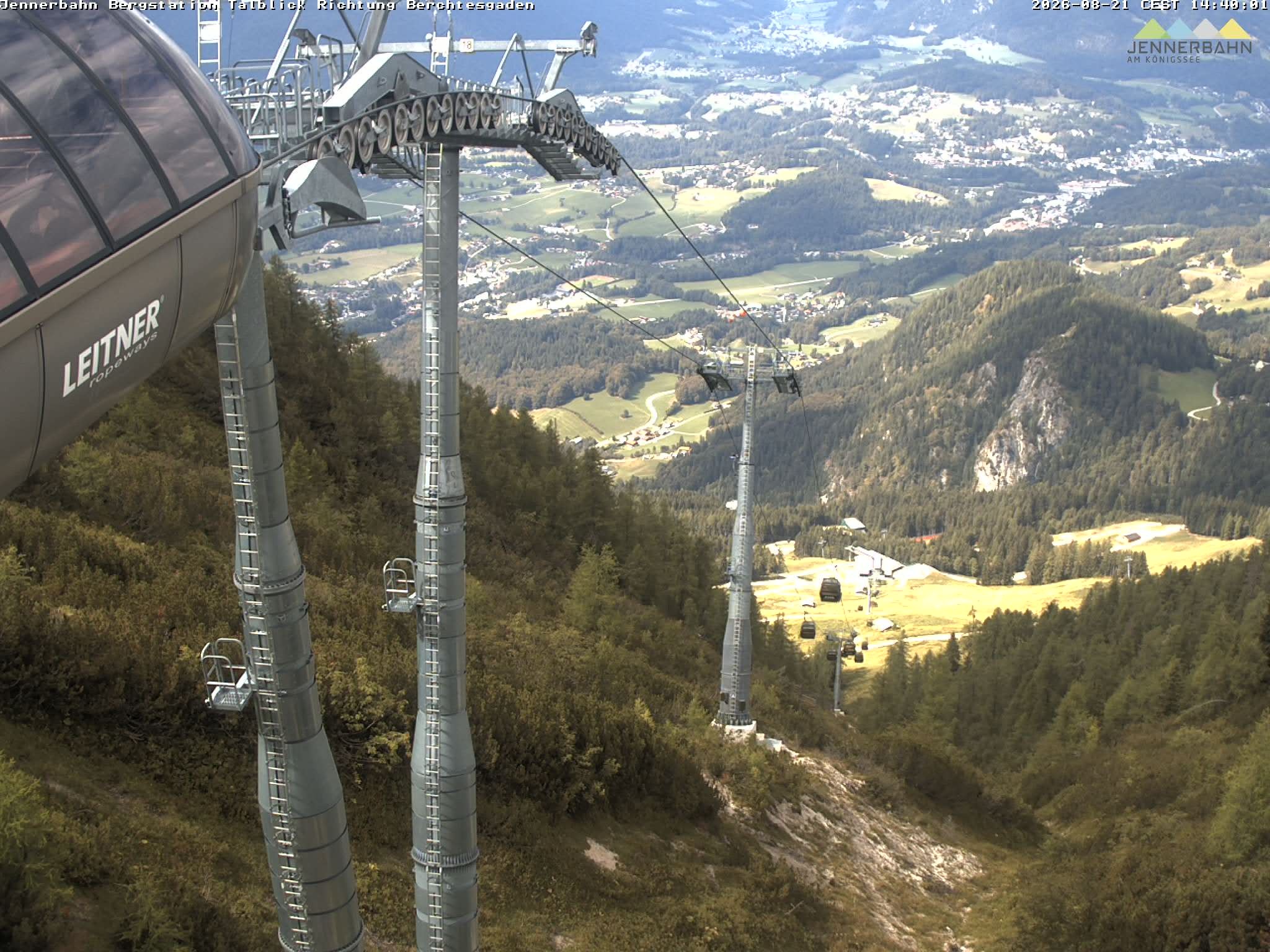 Archived image Webcam Jenner mountain - Valley View Cable Car