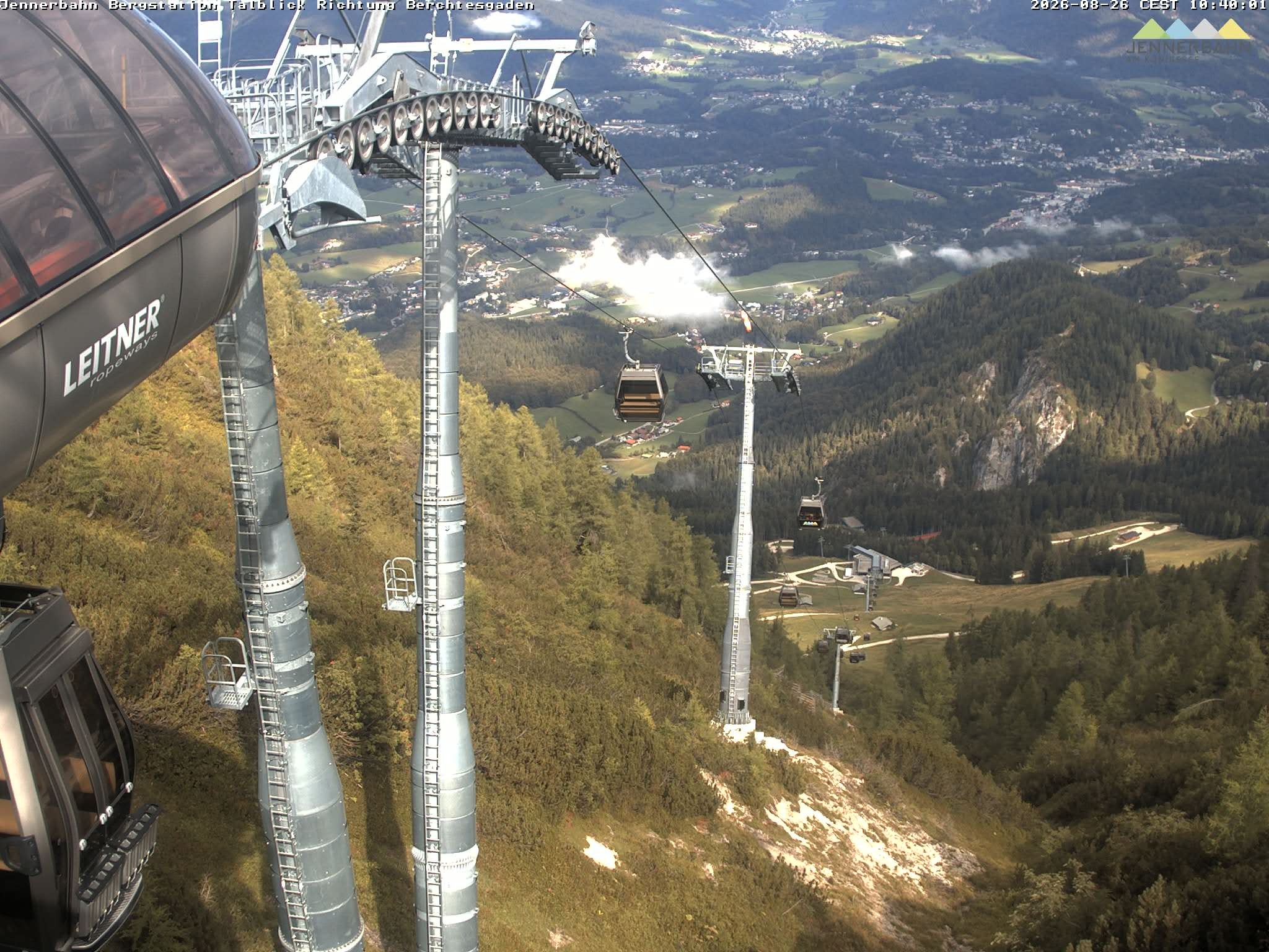 Archiv Foto Webcam Jenner - Blick ins Tal Gondelstation