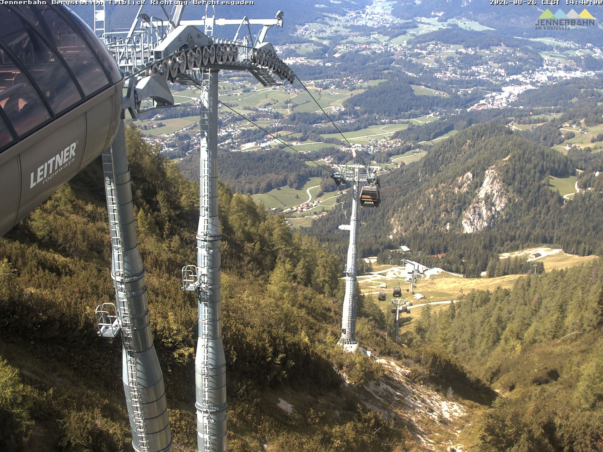 Archiv Foto Webcam Jenner - Blick ins Tal Gondelstation