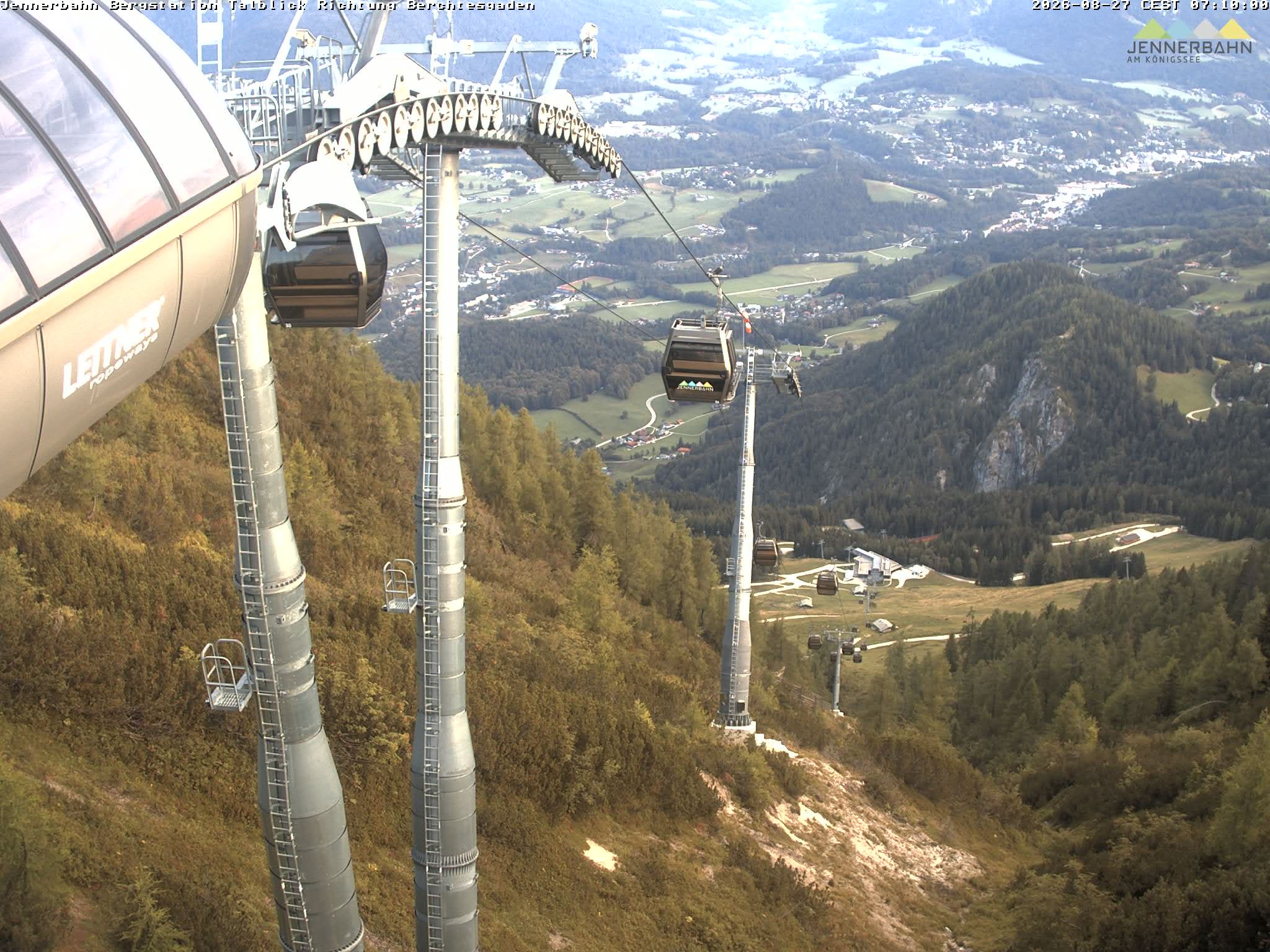 Archiv Foto Webcam Jenner - Blick ins Tal Gondelstation