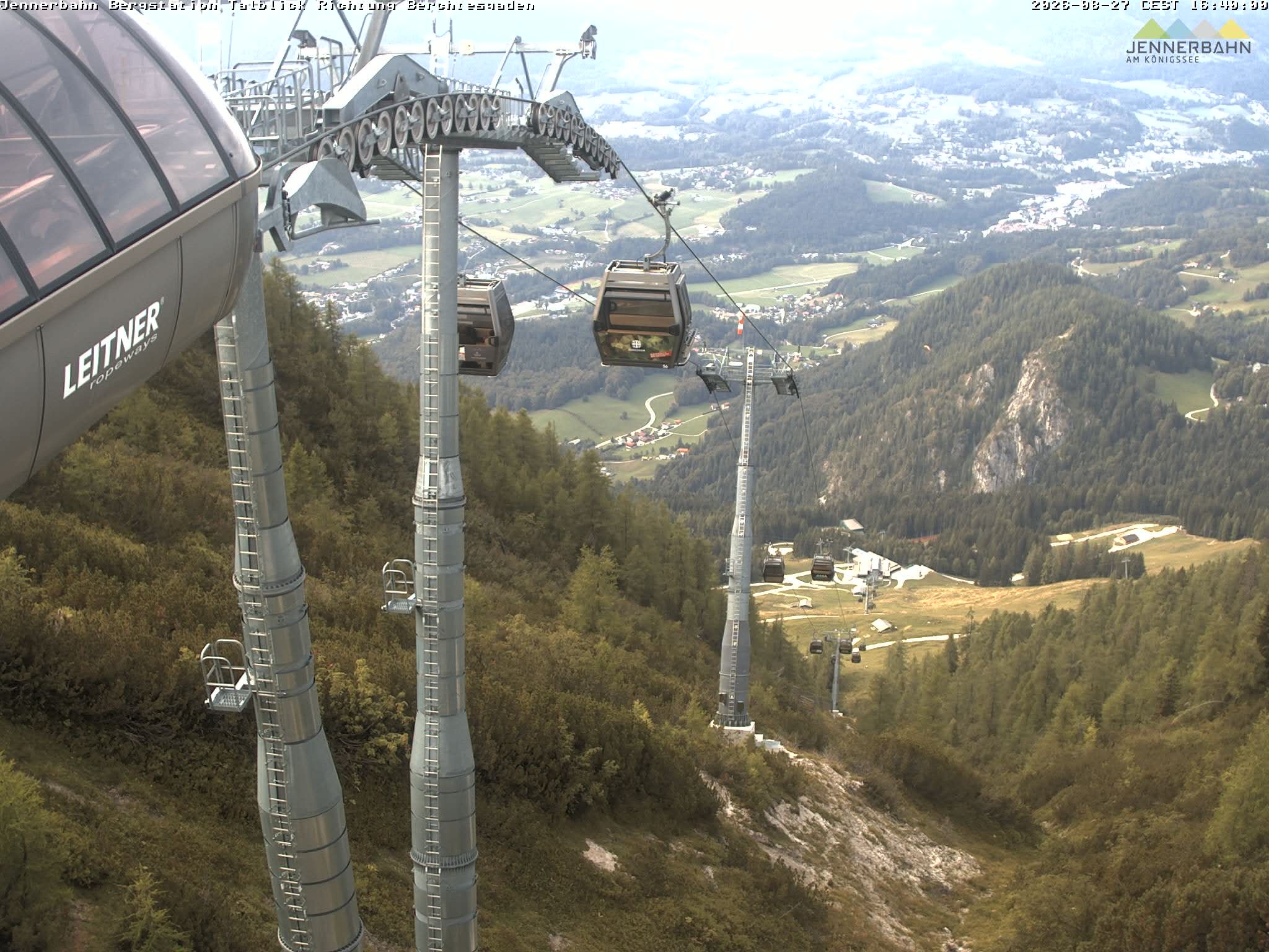 Archiv Foto Webcam Jenner - Blick ins Tal Gondelstation