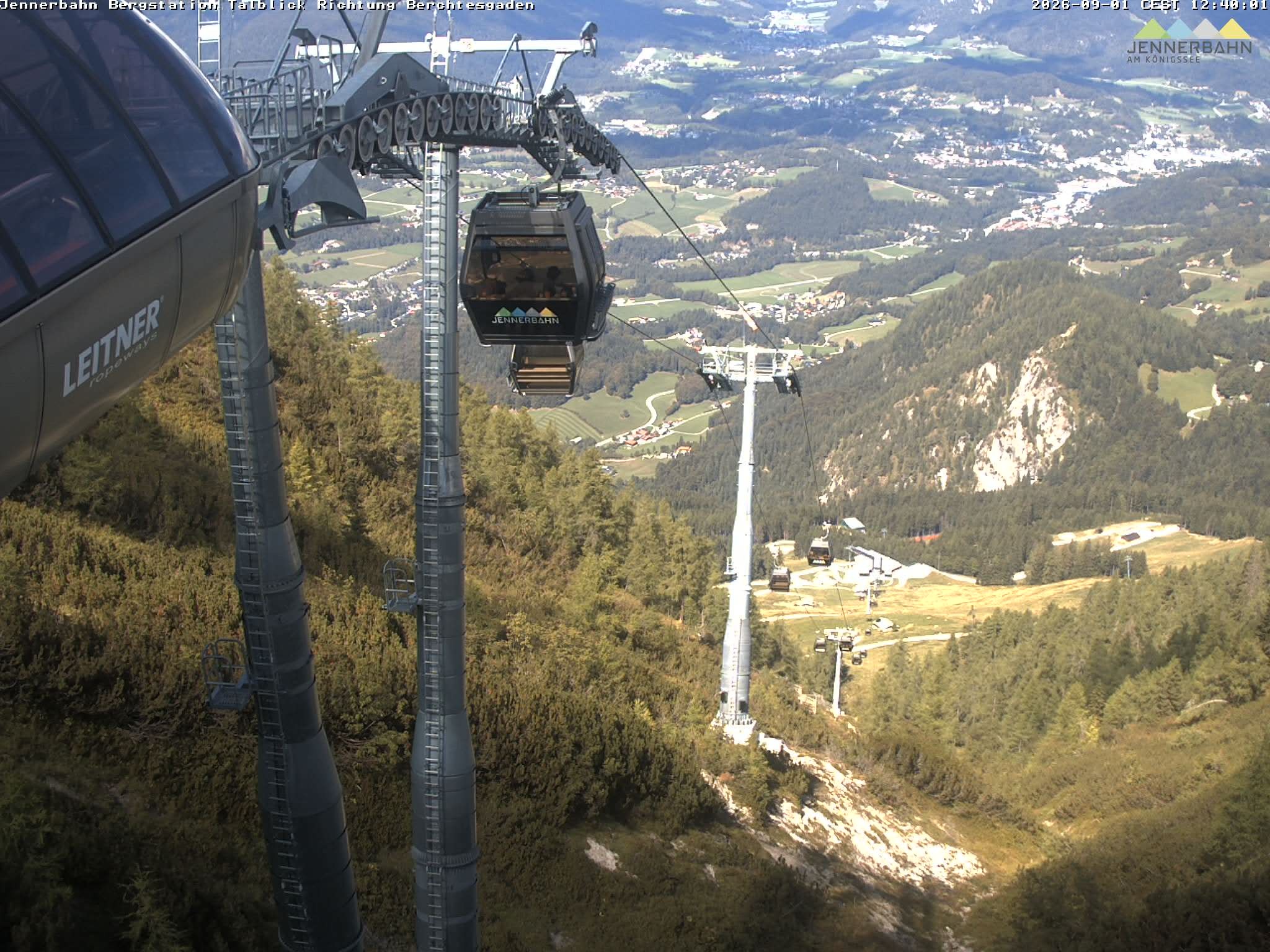 Archiv Foto Webcam Jenner - Blick ins Tal Gondelstation