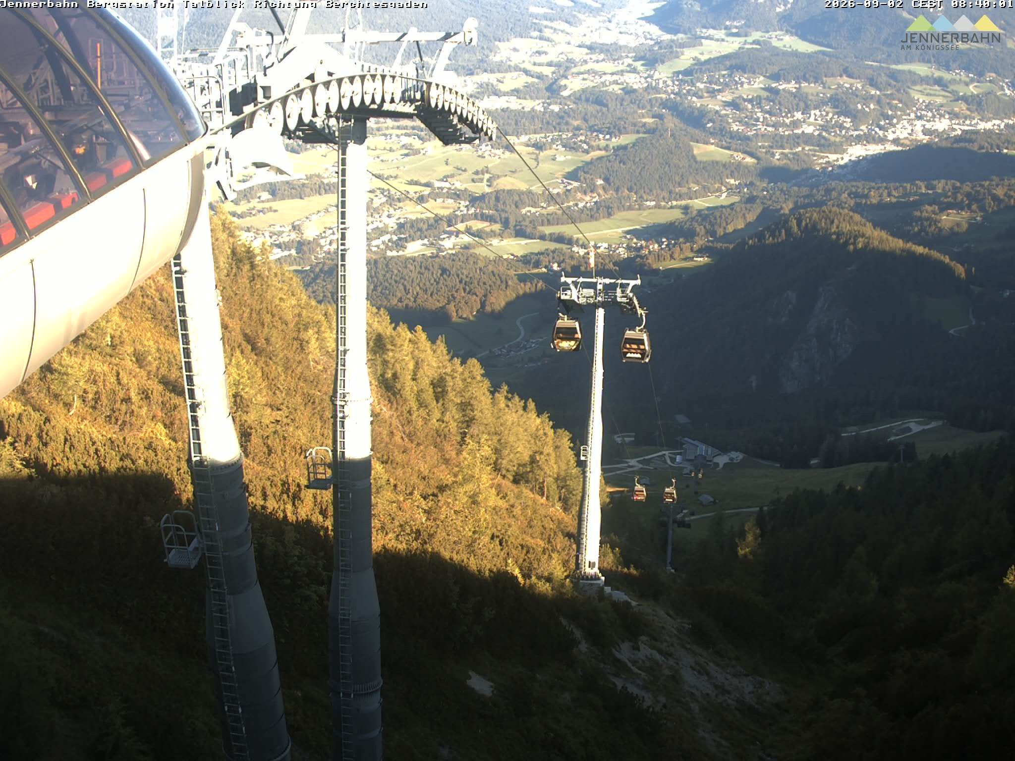 Archived image Webcam Jenner mountain - Valley View Cable Car