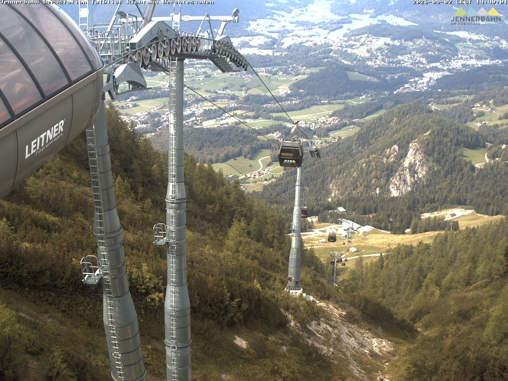 Archived image Webcam Jenner mountain - Valley View Cable Car