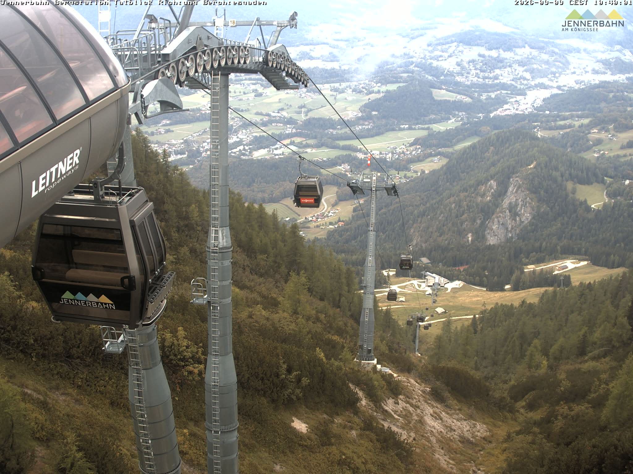 Archiv Foto Webcam Jenner - Blick ins Tal Gondelstation