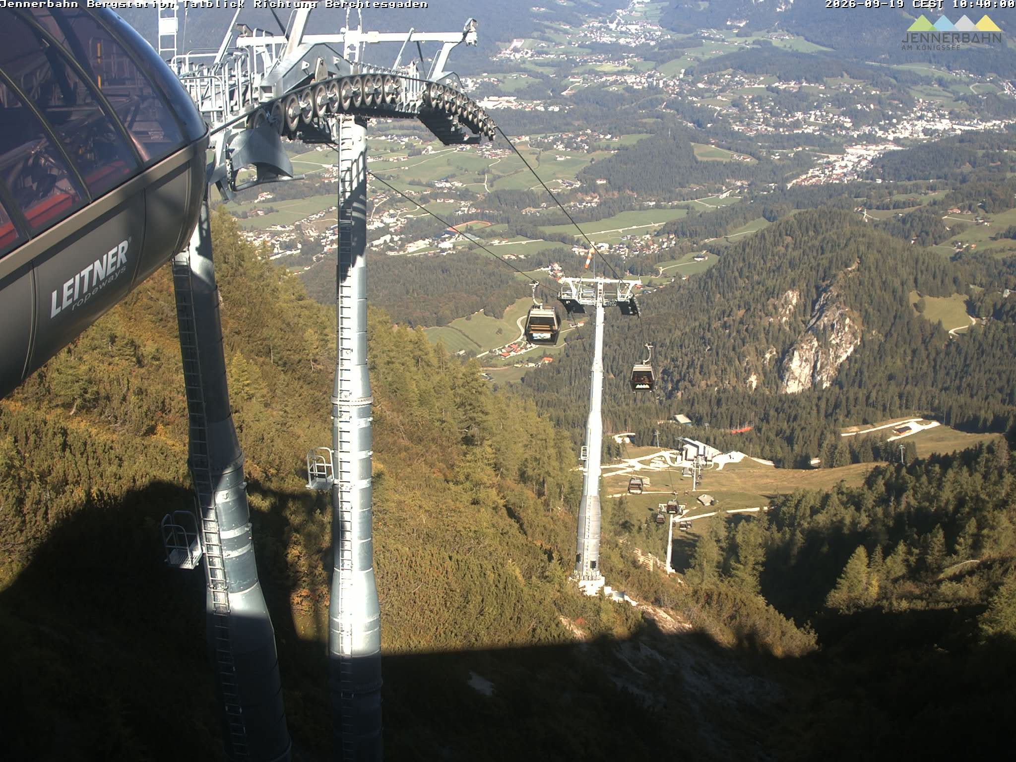 Archived image Webcam Jenner mountain - Valley View Cable Car