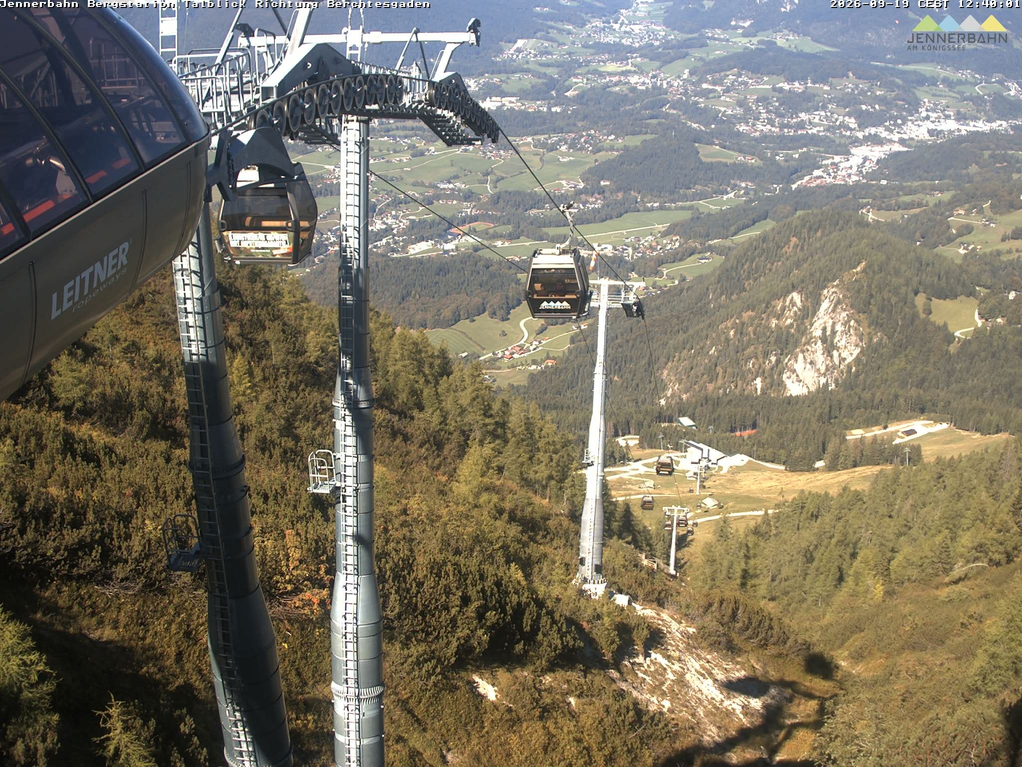 Archived image Webcam Jenner mountain - Valley View Cable Car