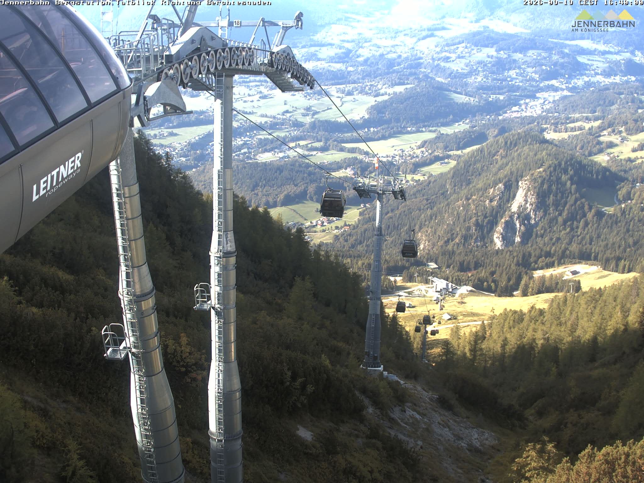 Archived image Webcam Jenner mountain - Valley View Cable Car