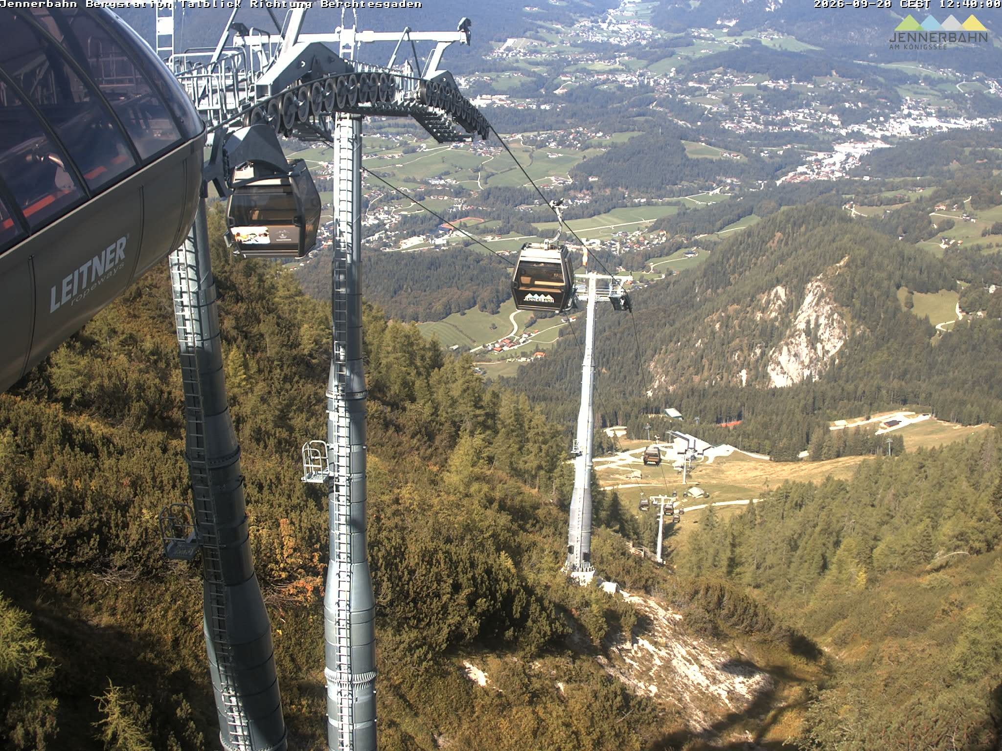 Archived image Webcam Jenner mountain - Valley View Cable Car