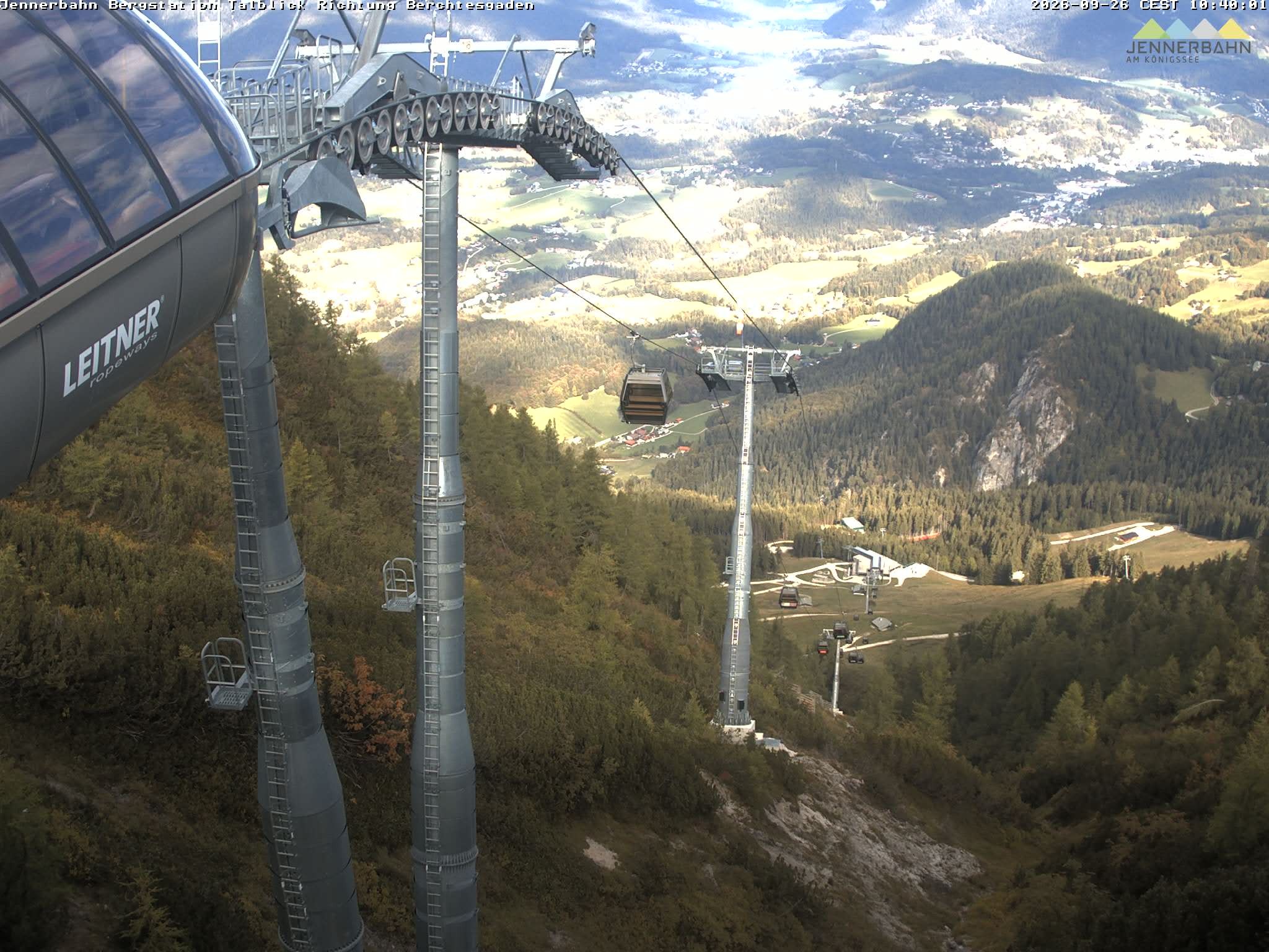 Archived image Webcam Jenner mountain - Valley View Cable Car
