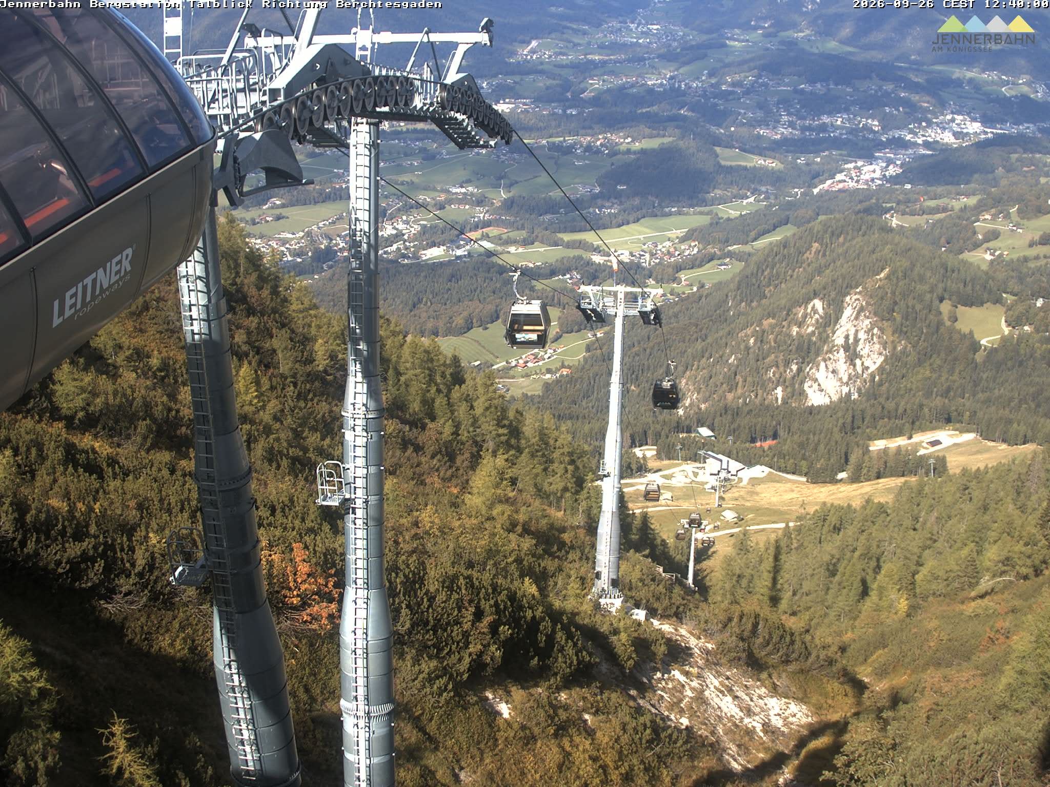 Archived image Webcam Jenner mountain - Valley View Cable Car