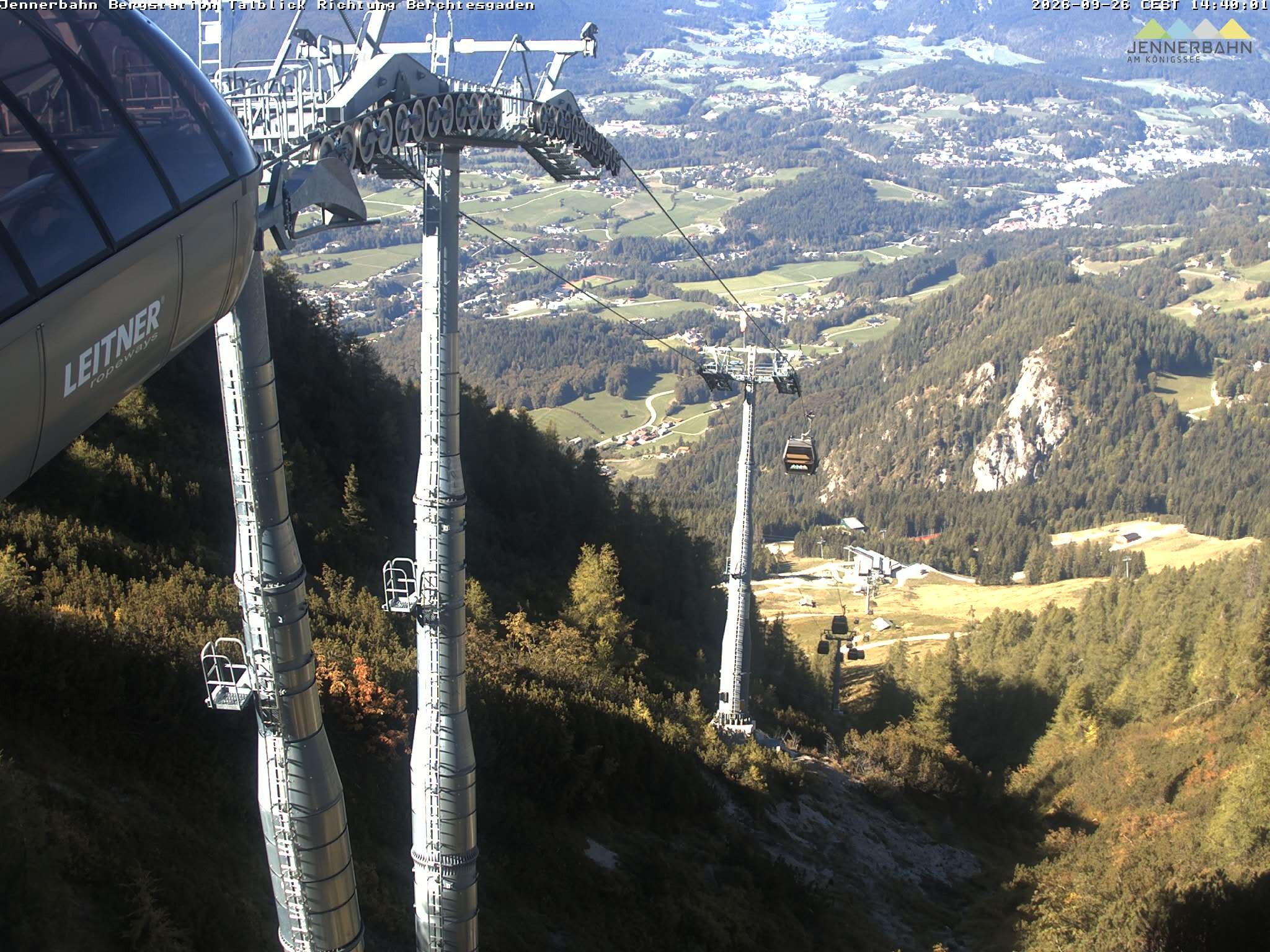 Archived image Webcam Jenner mountain - Valley View Cable Car