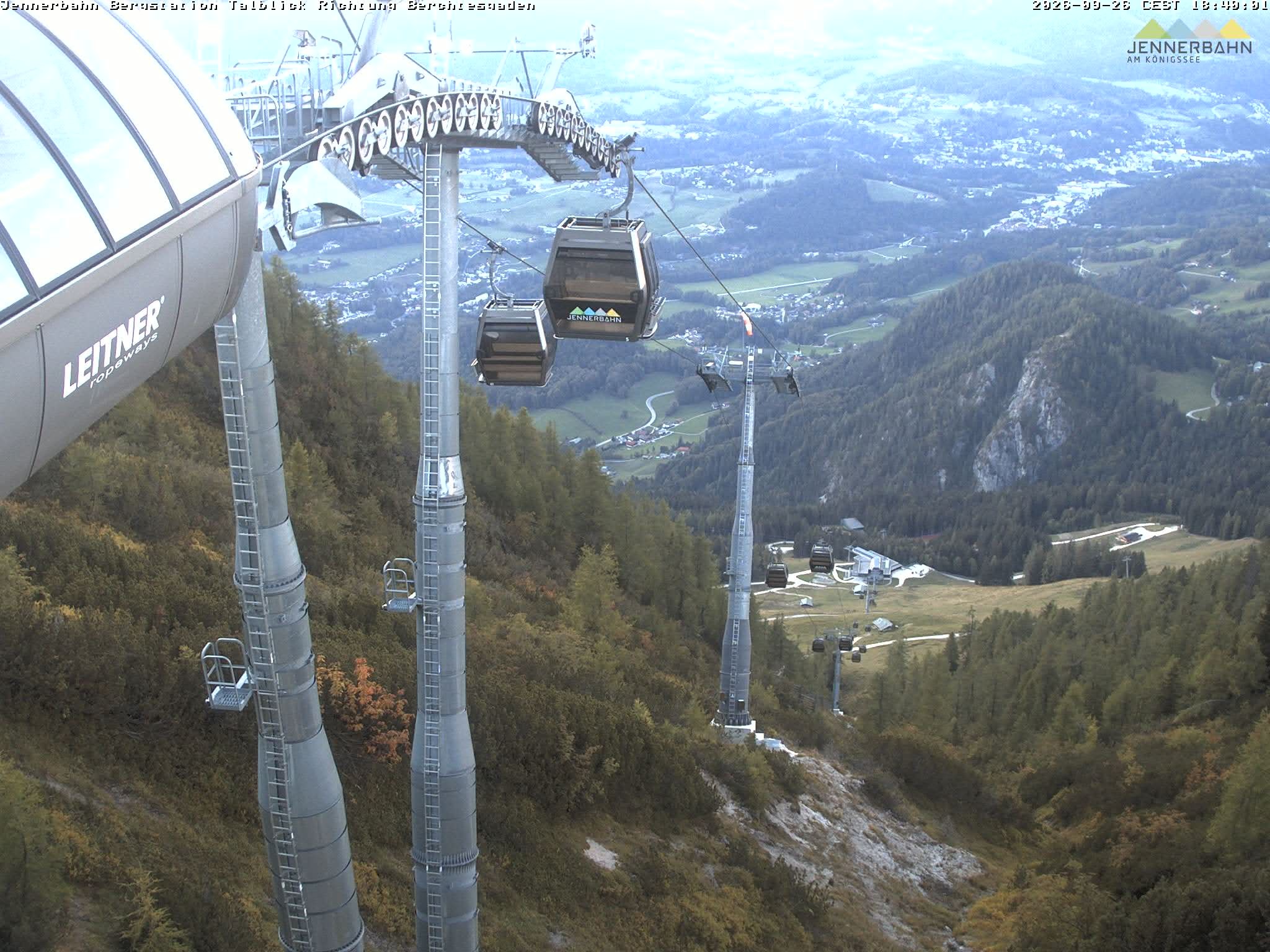 Archived image Webcam Jenner mountain - Valley View Cable Car