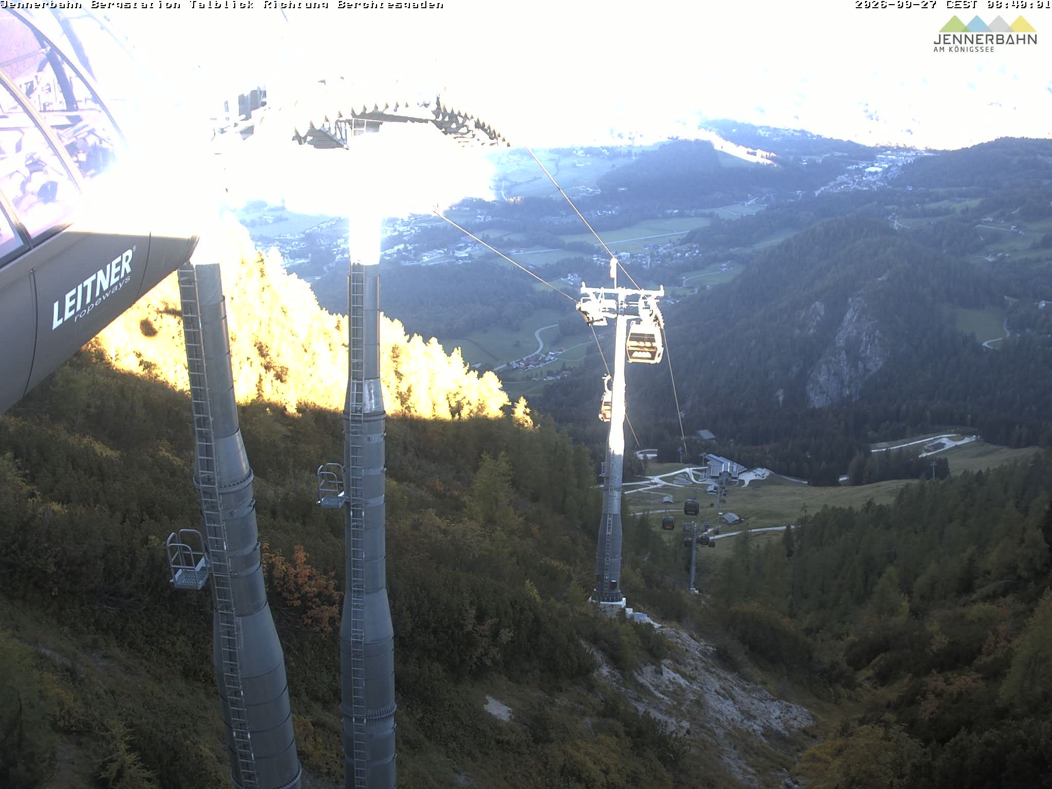 Archived image Webcam Jenner mountain - Valley View Cable Car