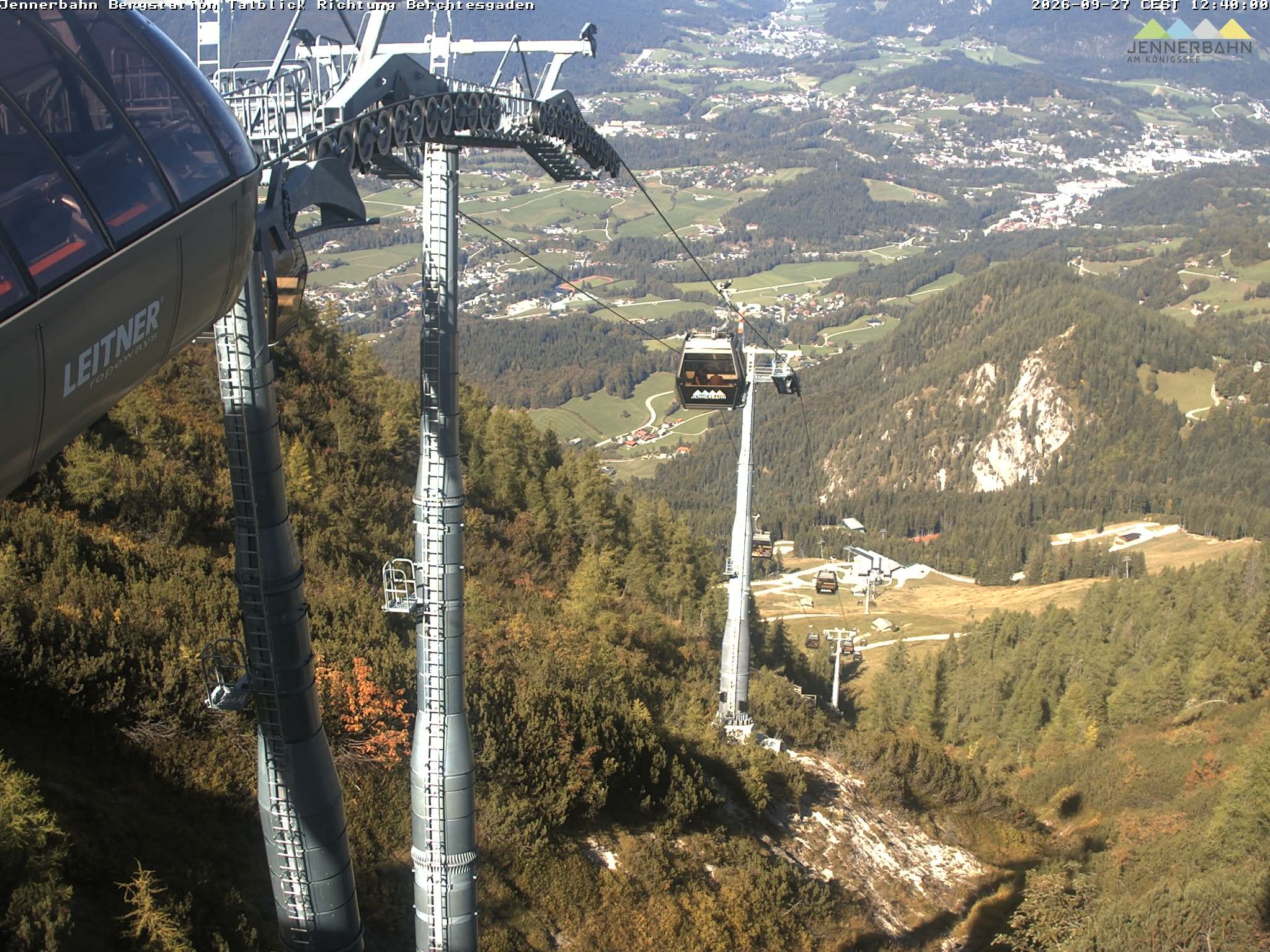 Archived image Webcam Jenner mountain - Valley View Cable Car
