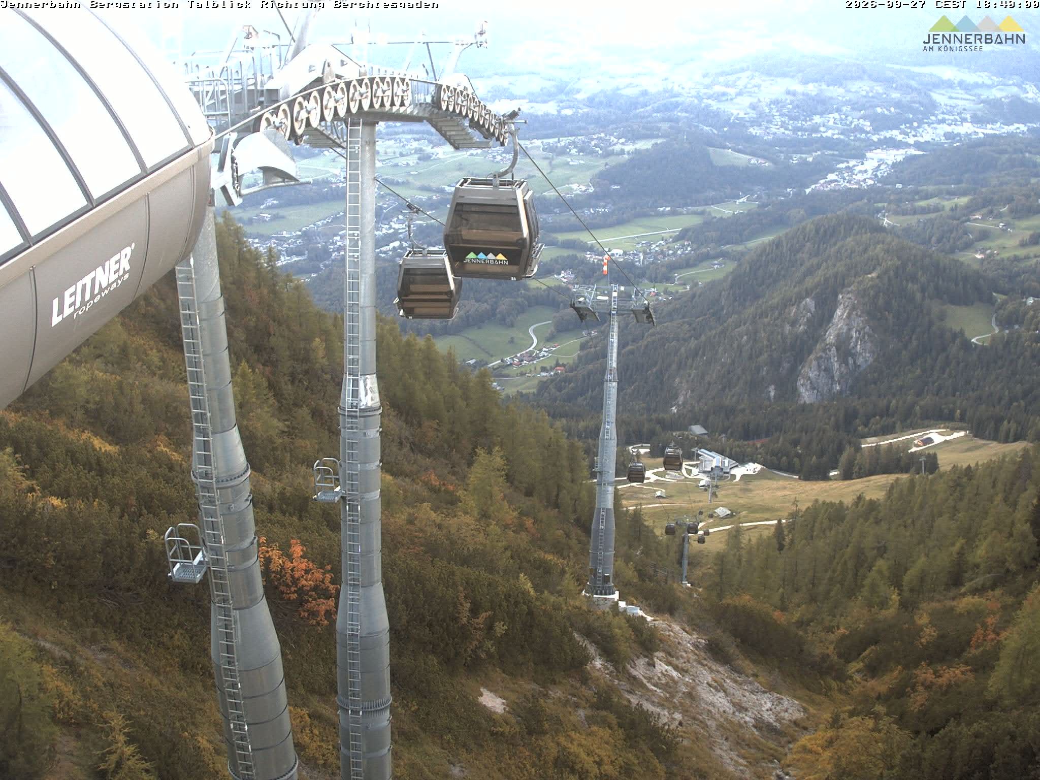 Archived image Webcam Jenner mountain - Valley View Cable Car