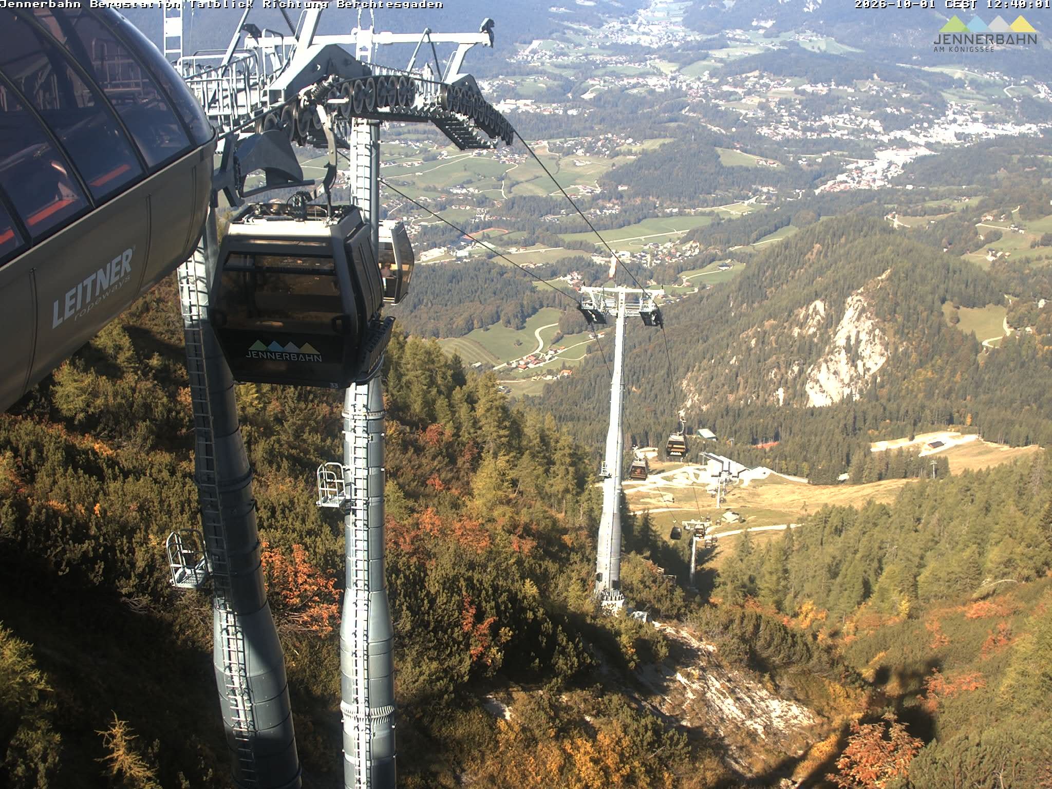 Archiv Foto Webcam Jenner - Blick ins Tal Gondelstation