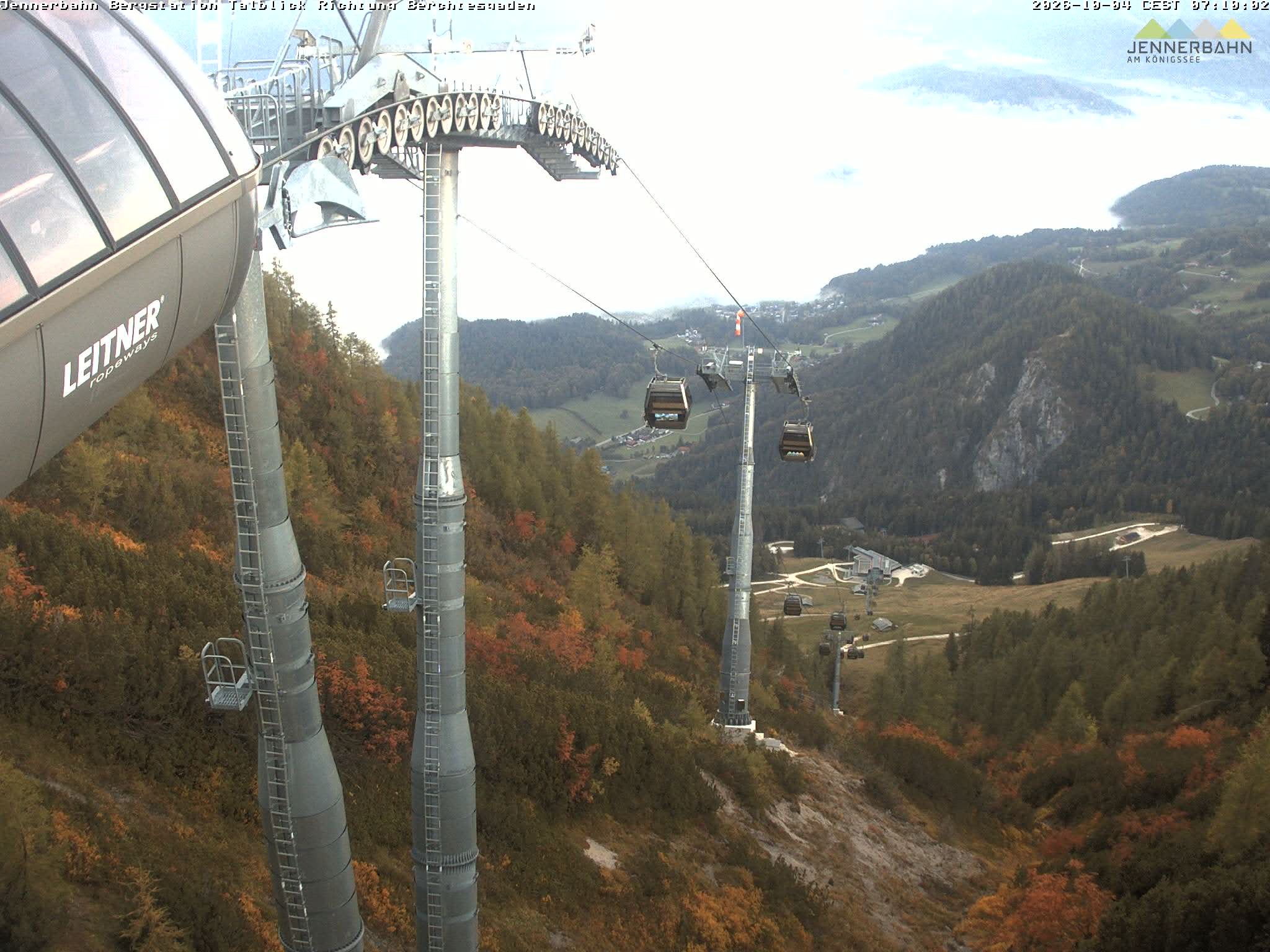 Archiv Foto Webcam Jenner - Blick ins Tal Gondelstation