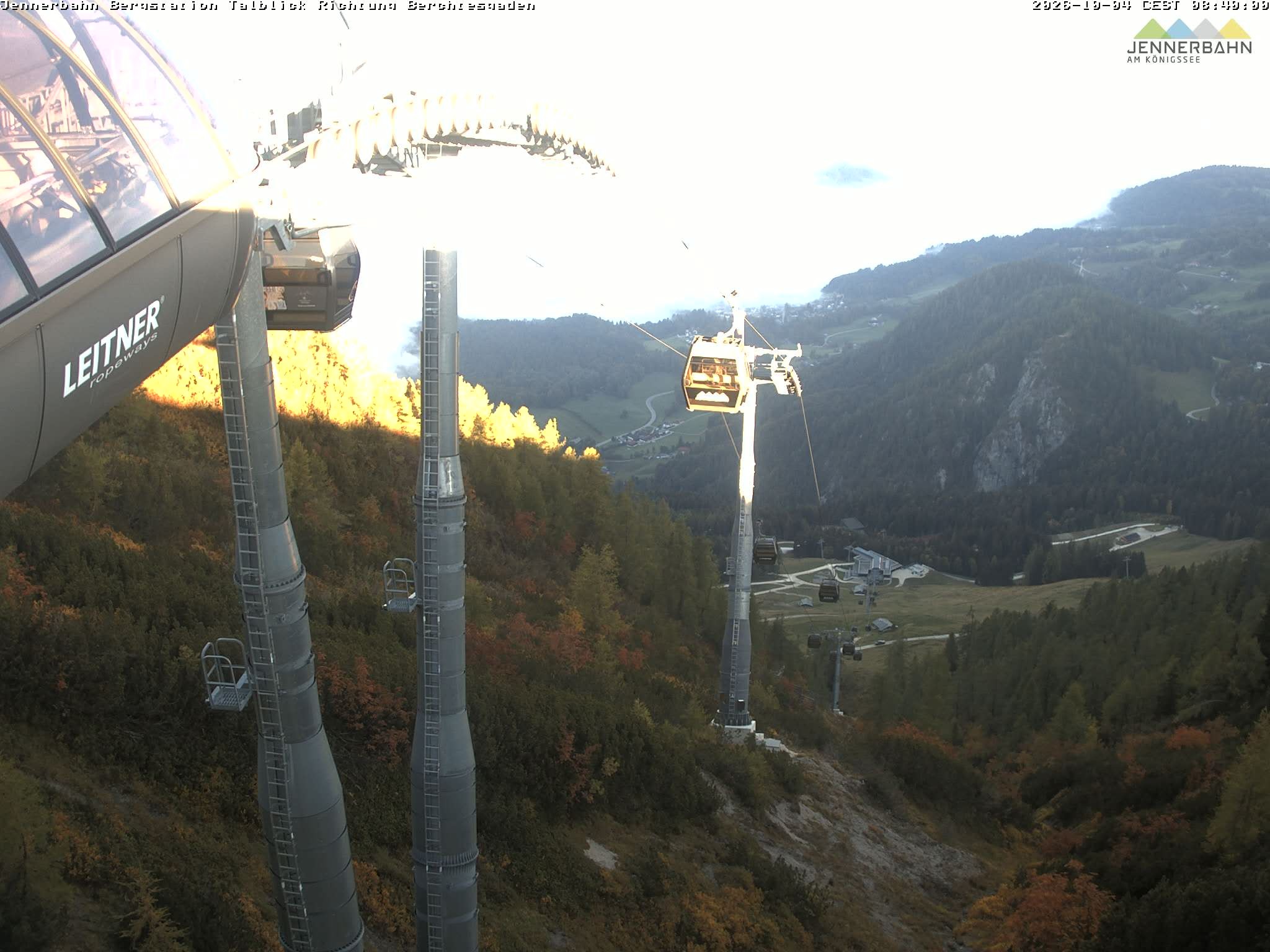 Archiv Foto Webcam Jenner - Blick ins Tal Gondelstation