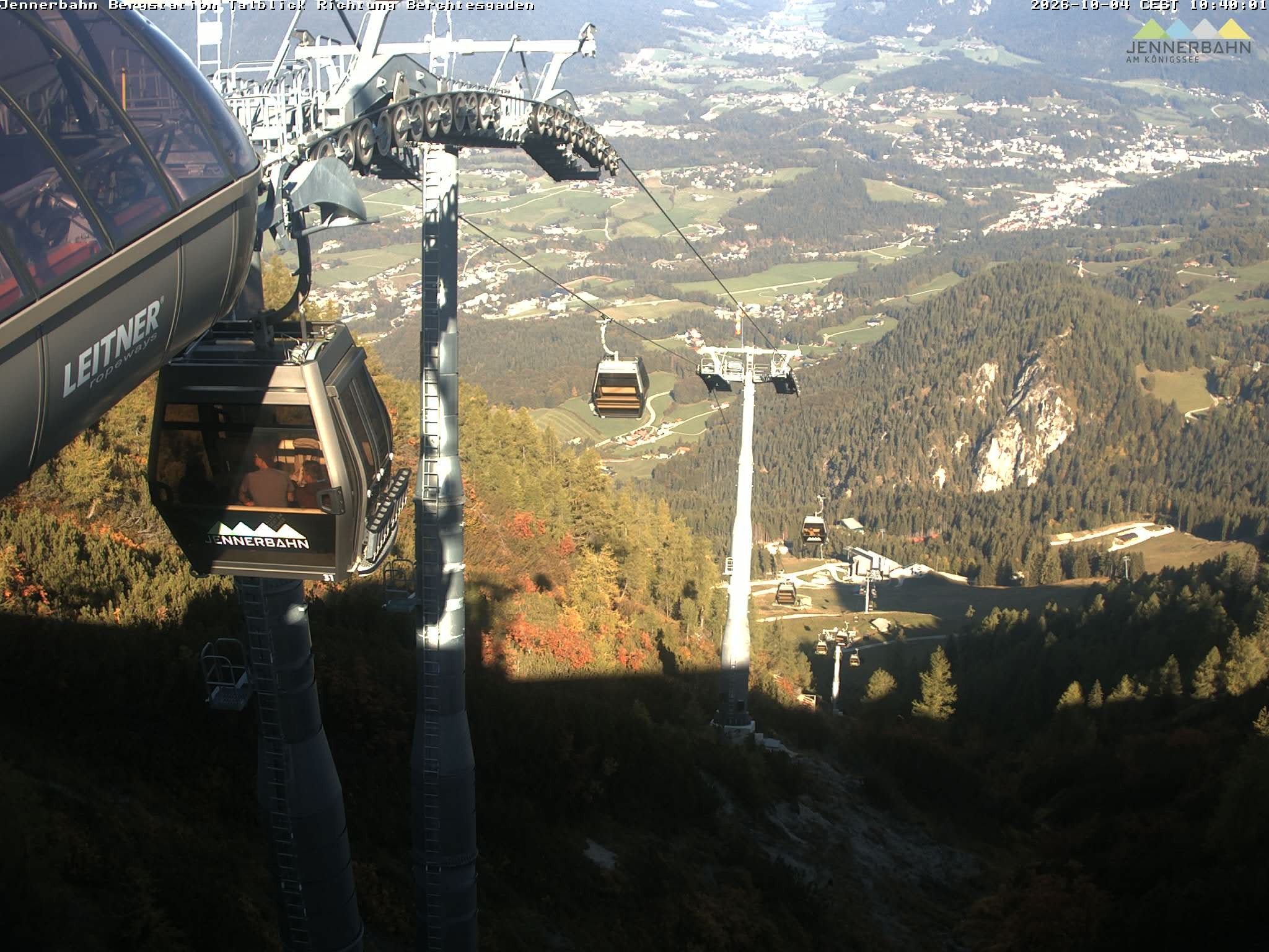 Archiv Foto Webcam Jenner - Blick ins Tal Gondelstation