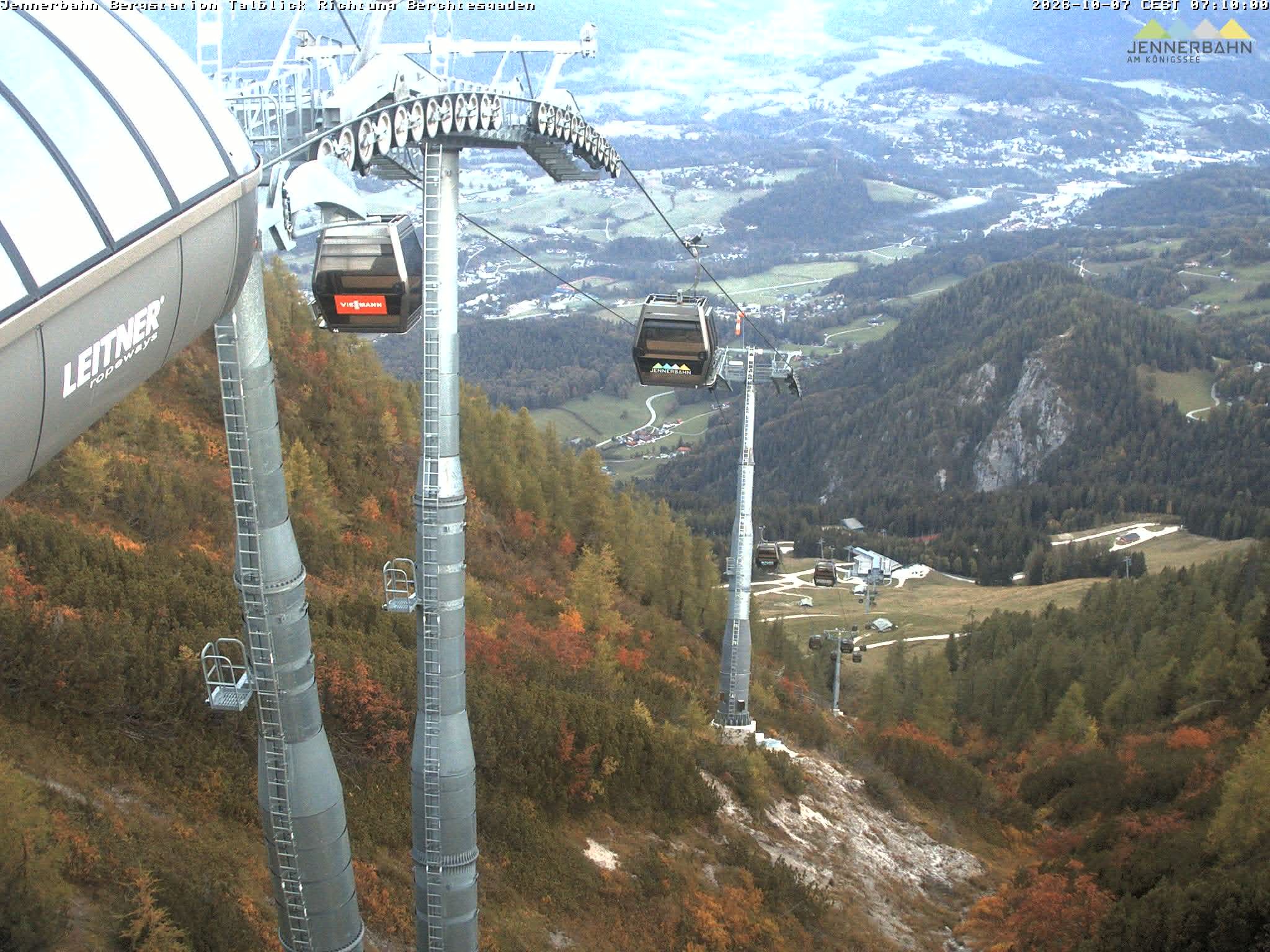 Archiv Foto Webcam Jenner - Blick ins Tal Gondelstation