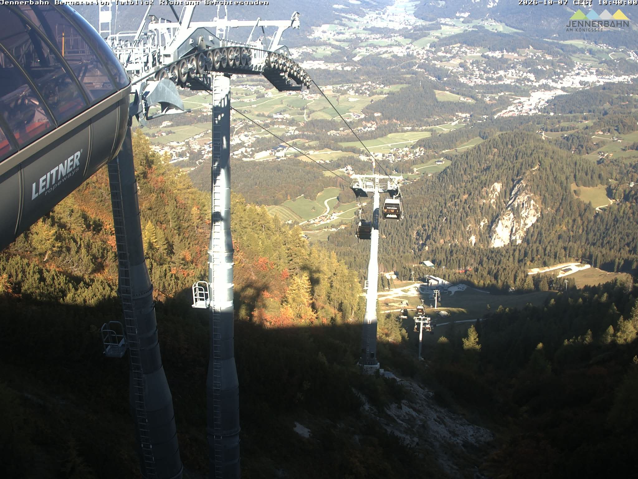 Archiv Foto Webcam Jenner - Blick ins Tal Gondelstation