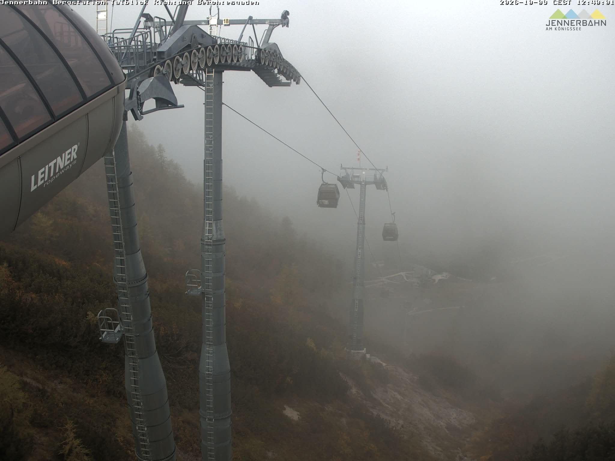 Archiv Foto Webcam Jenner - Blick ins Tal Gondelstation
