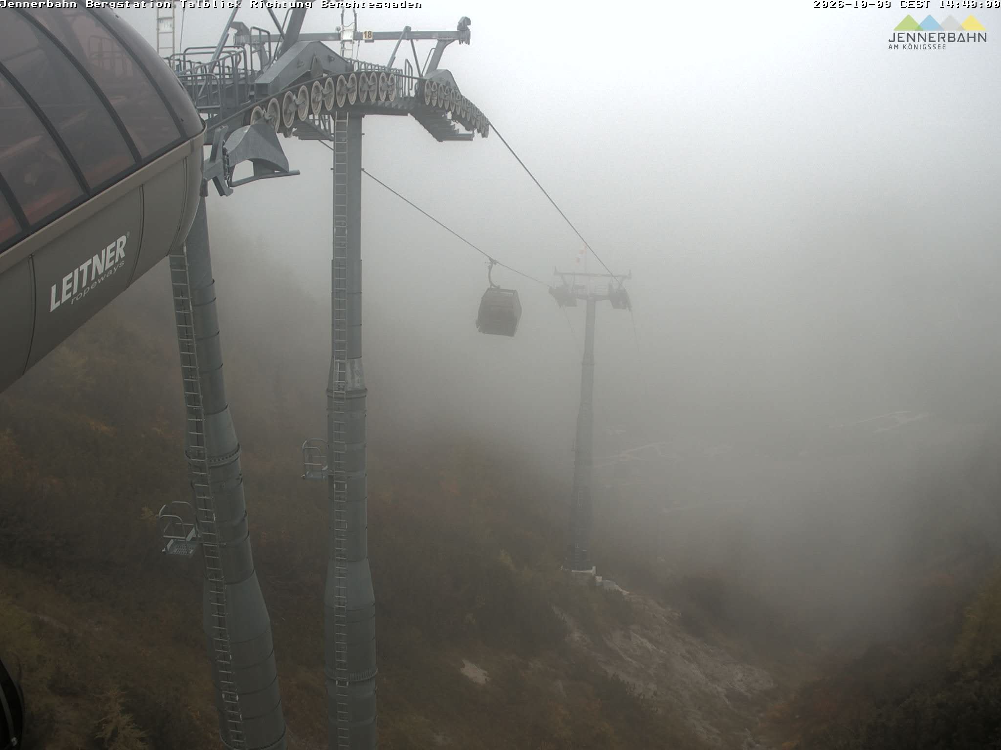 Archiv Foto Webcam Jenner - Blick ins Tal Gondelstation