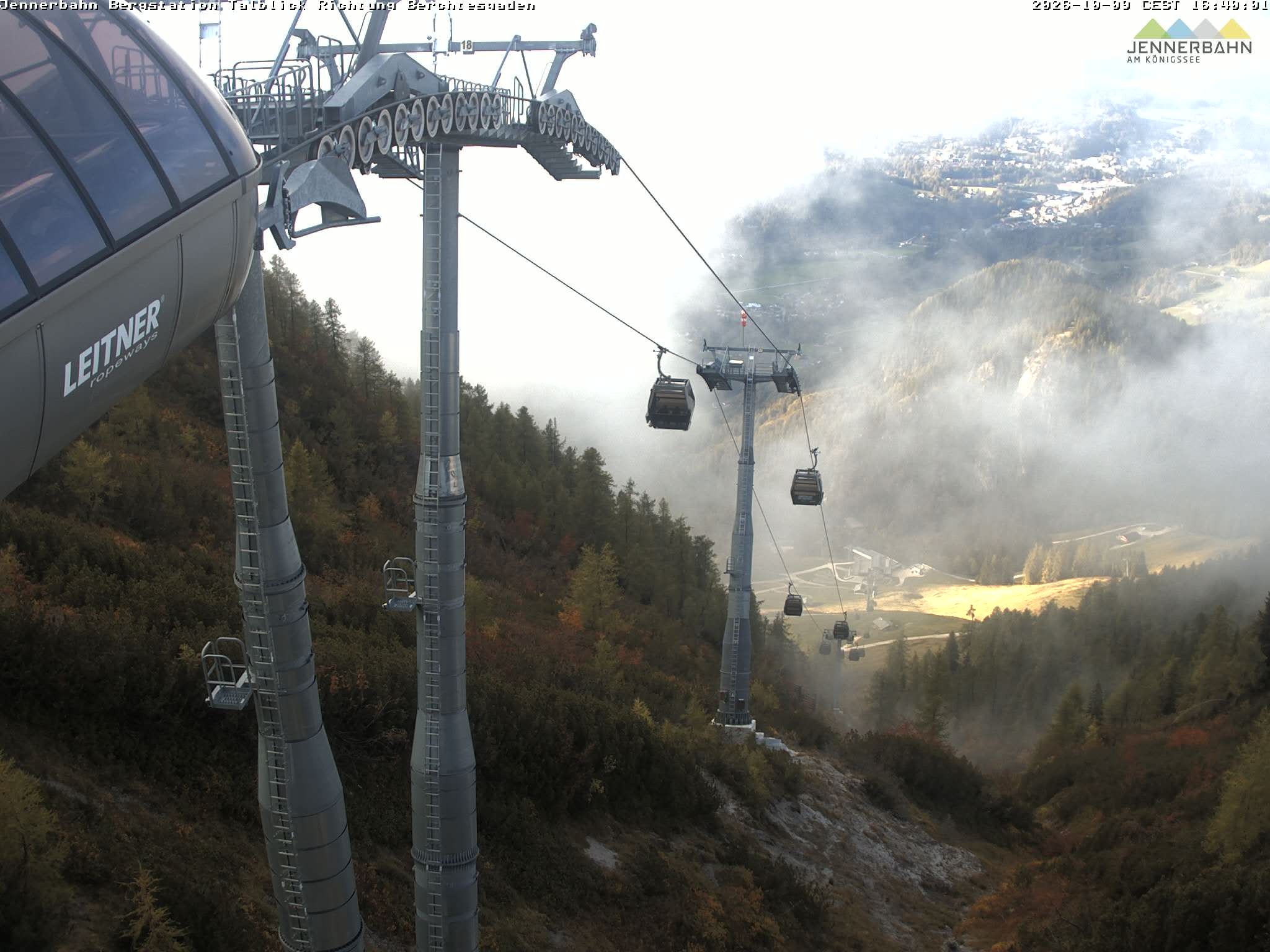Archiv Foto Webcam Jenner - Blick ins Tal Gondelstation