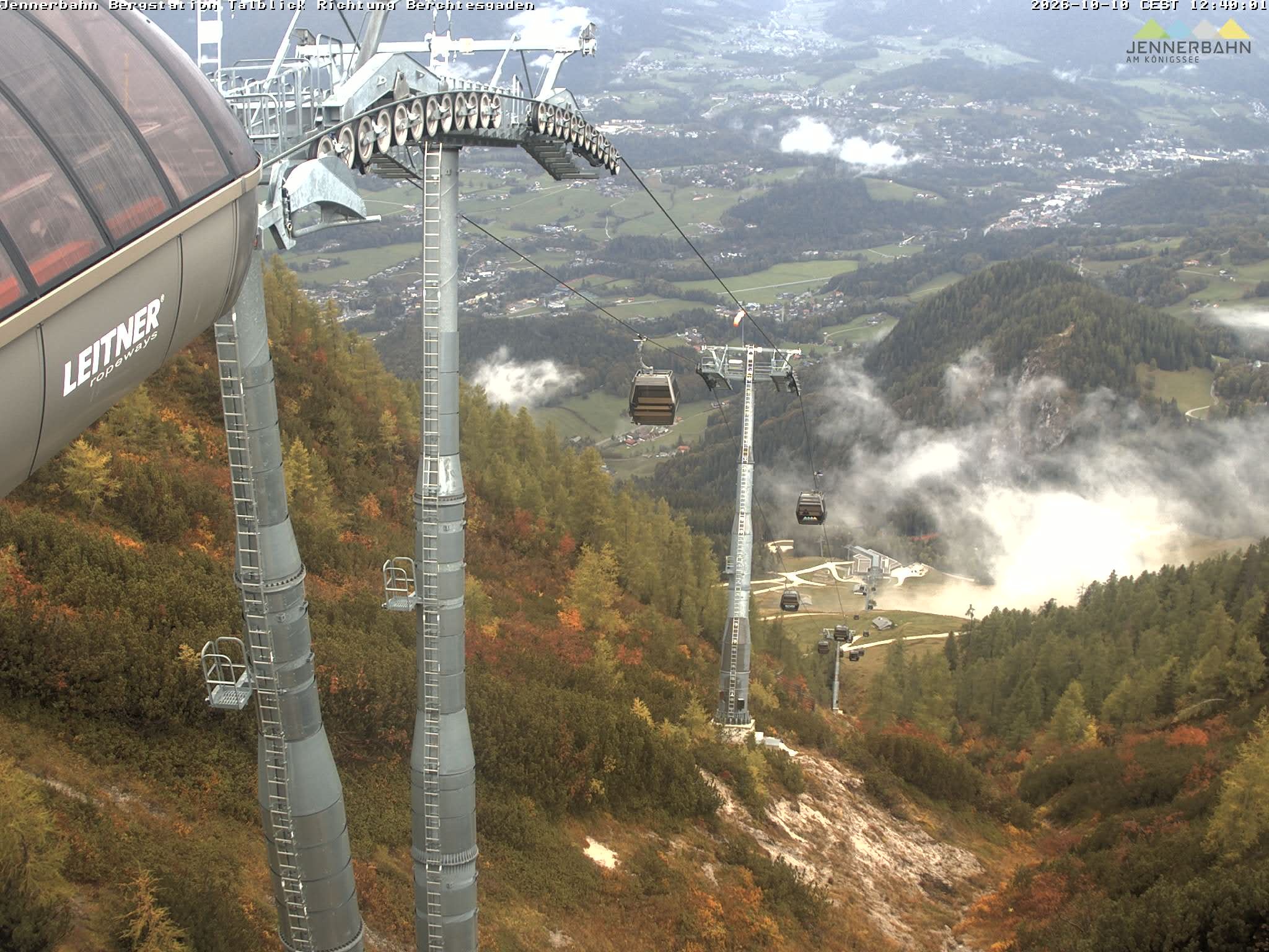 Archived image Webcam Jenner mountain - Valley View Cable Car