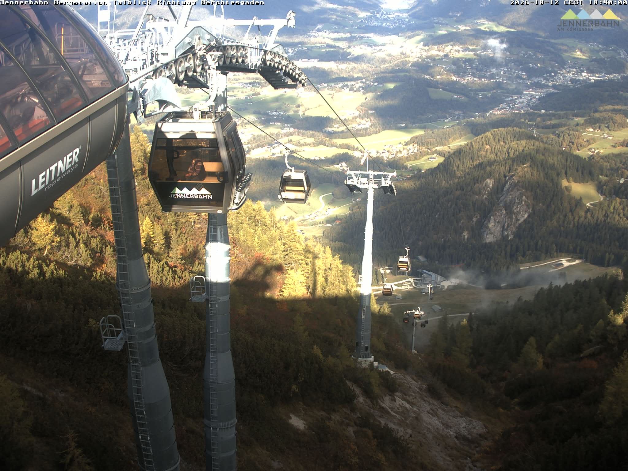 Archiv Foto Webcam Jenner - Blick ins Tal Gondelstation
