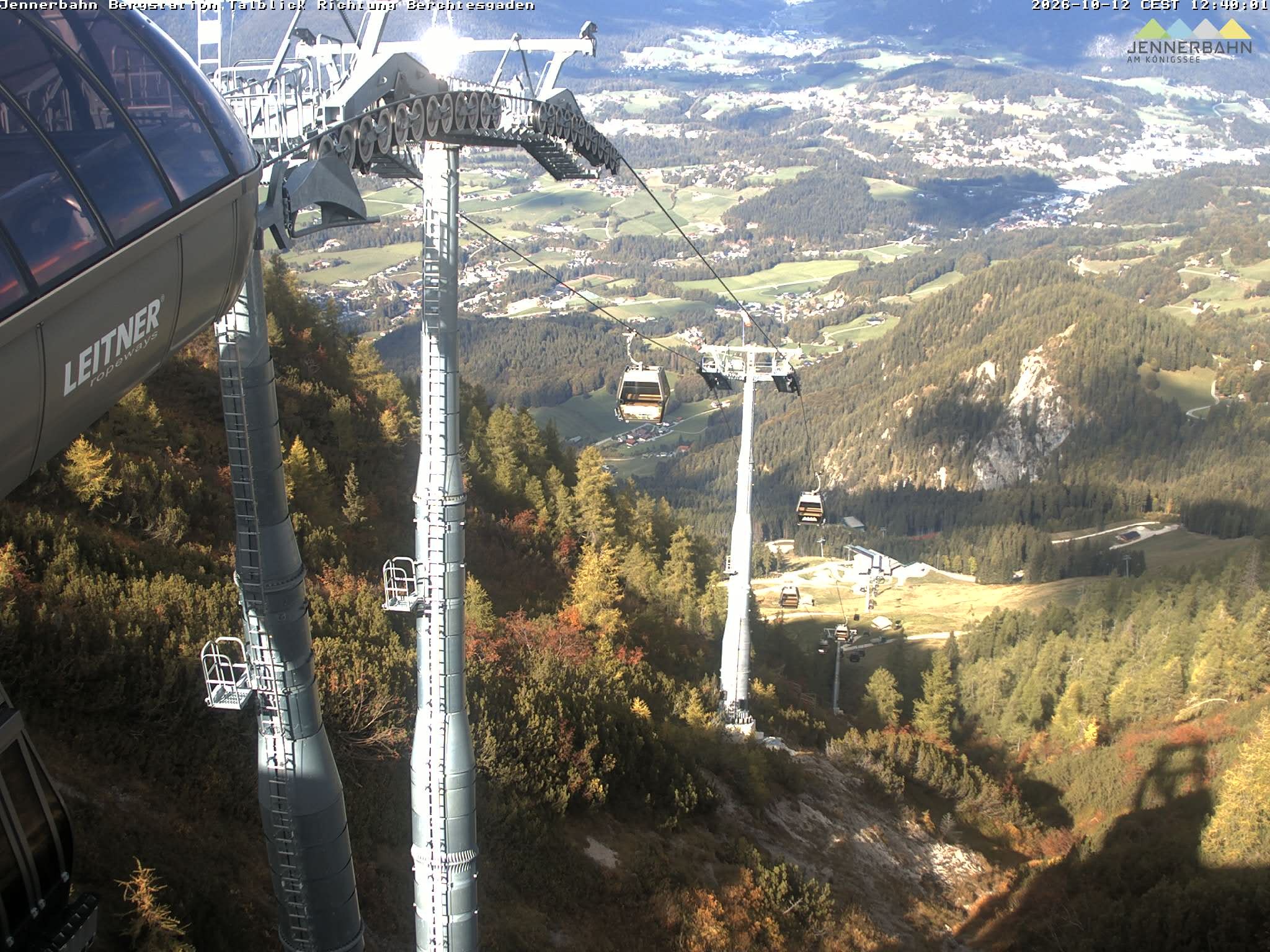 Archiv Foto Webcam Jenner - Blick ins Tal Gondelstation