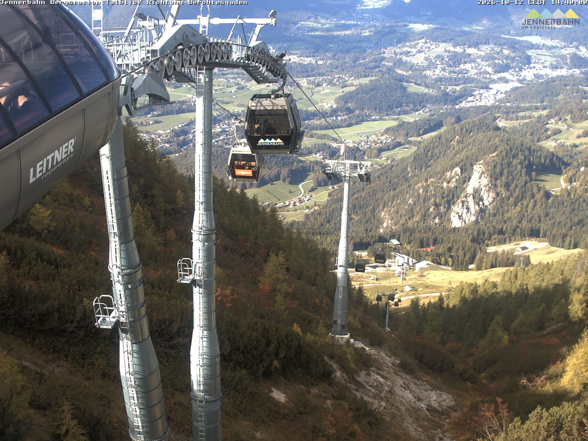 Archiv Foto Webcam Jenner - Blick ins Tal Gondelstation