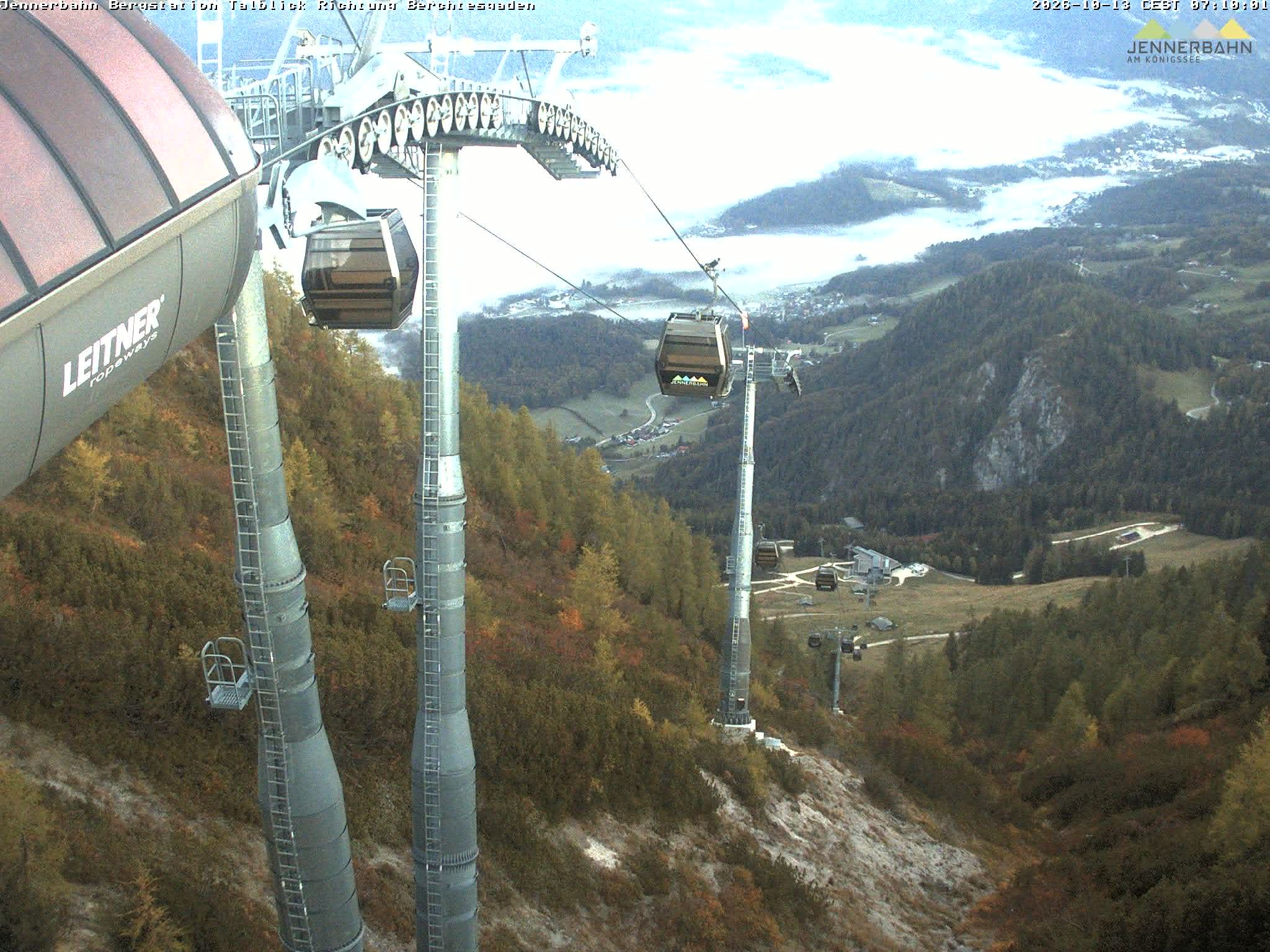 Archiv Foto Webcam Jenner - Blick ins Tal Gondelstation