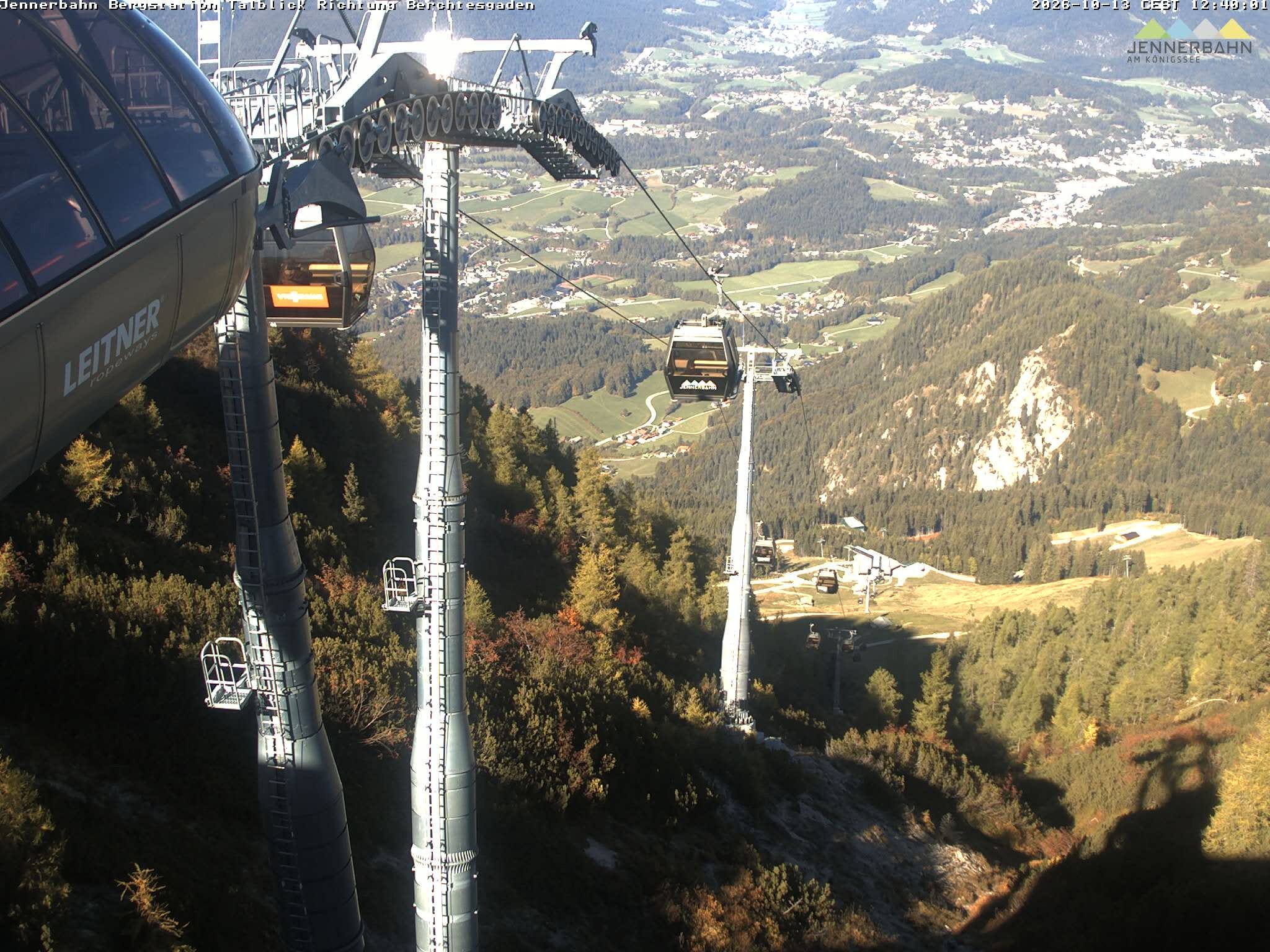 Archiv Foto Webcam Jenner - Blick ins Tal Gondelstation