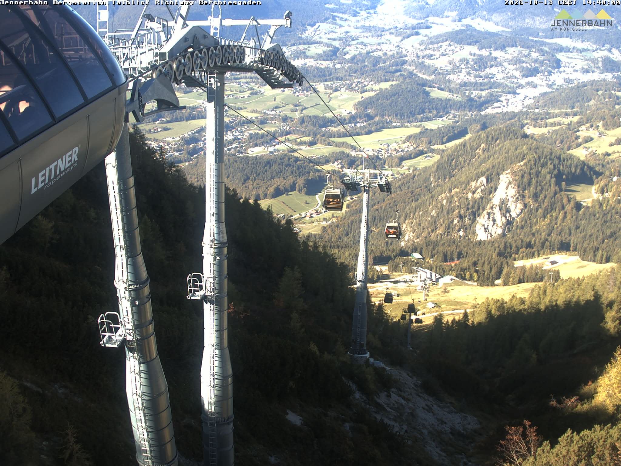 Archiv Foto Webcam Jenner - Blick ins Tal Gondelstation