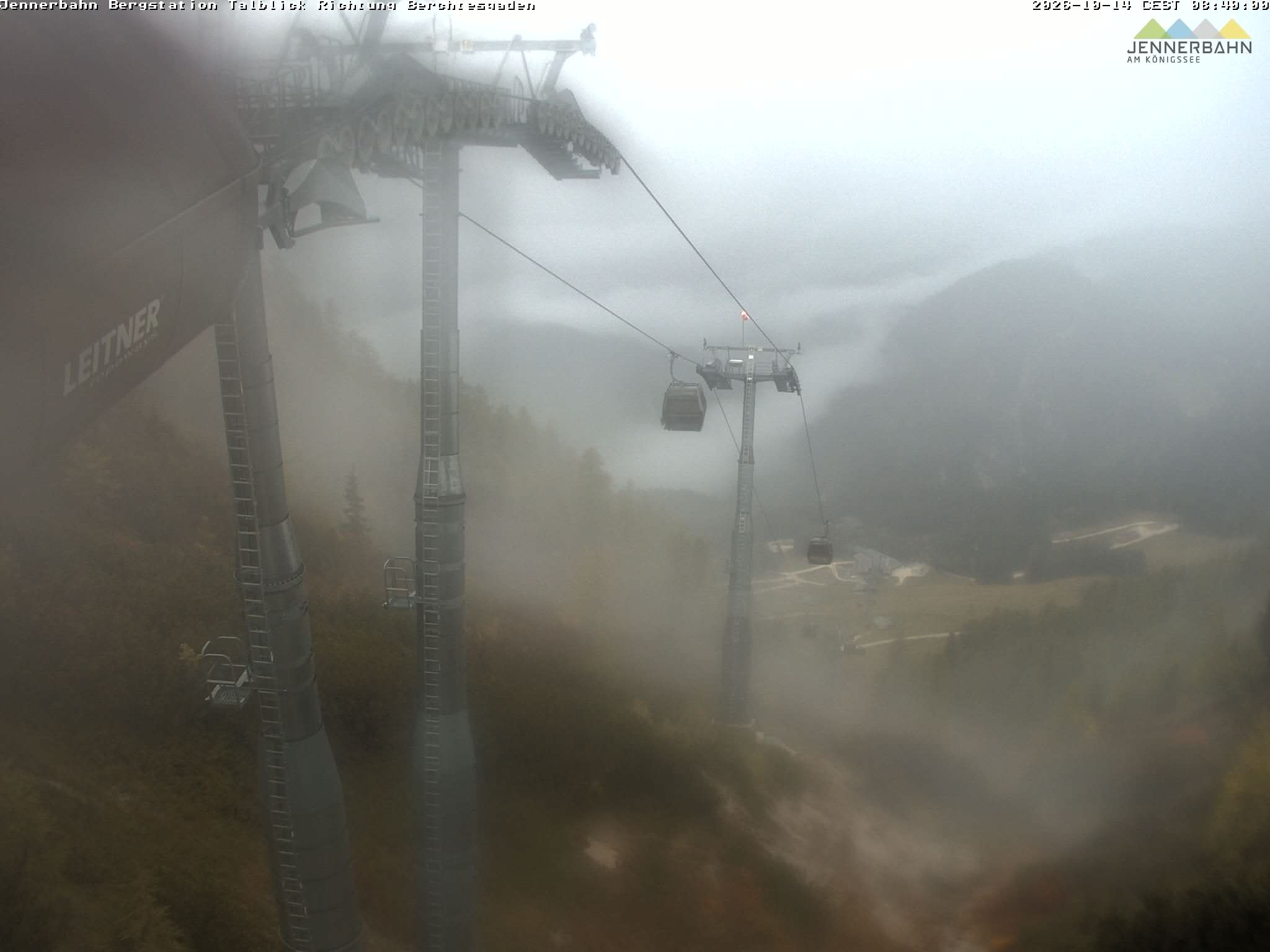 Archiv Foto Webcam Jenner - Blick ins Tal Gondelstation