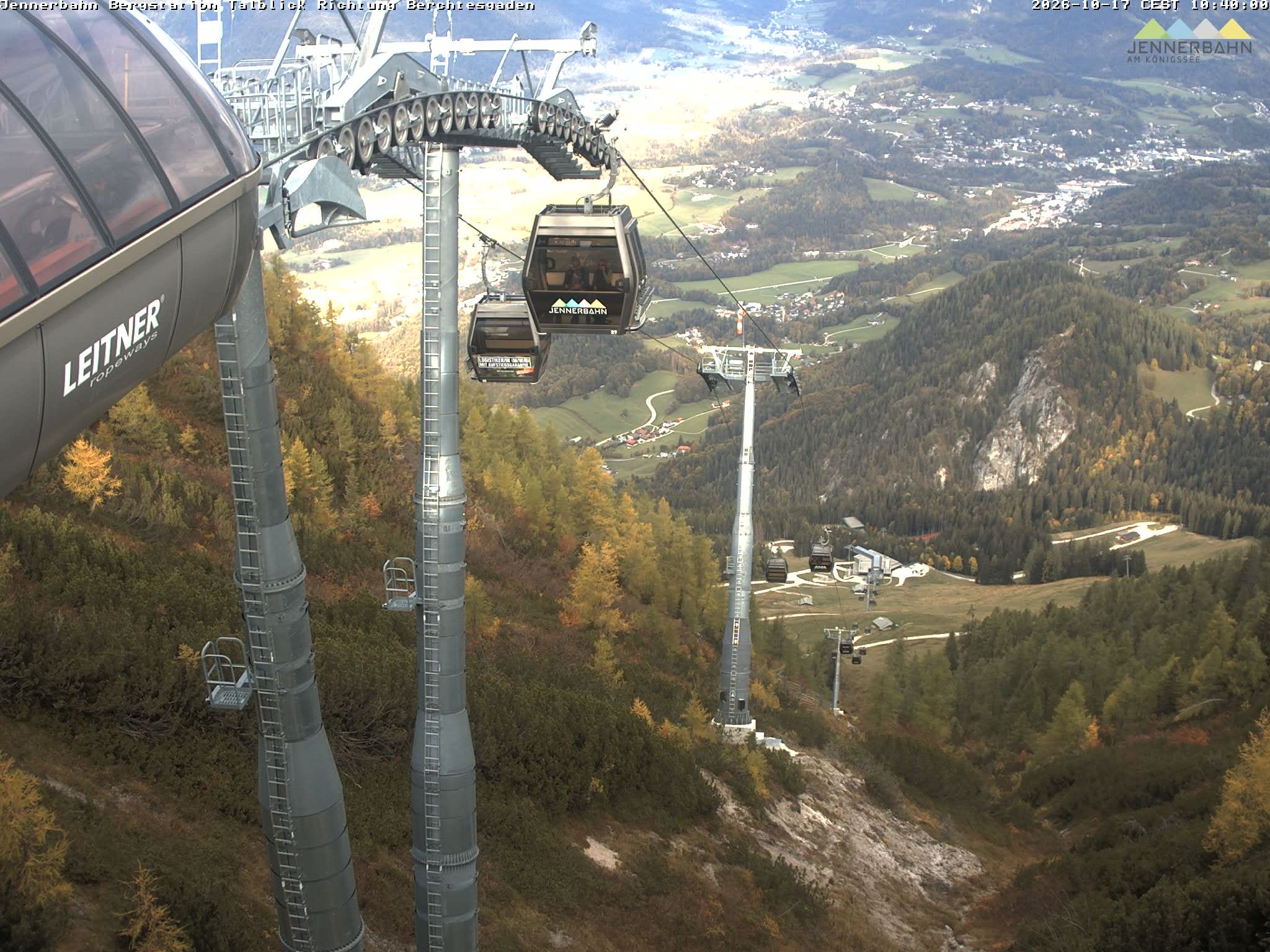 Archiv Foto Webcam Jenner - Blick ins Tal Gondelstation