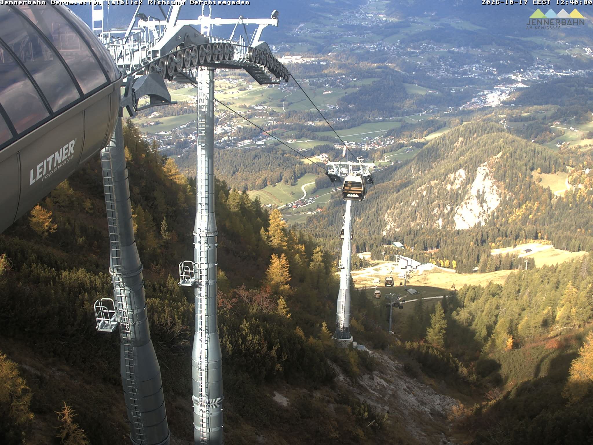 Archiv Foto Webcam Jenner - Blick ins Tal Gondelstation