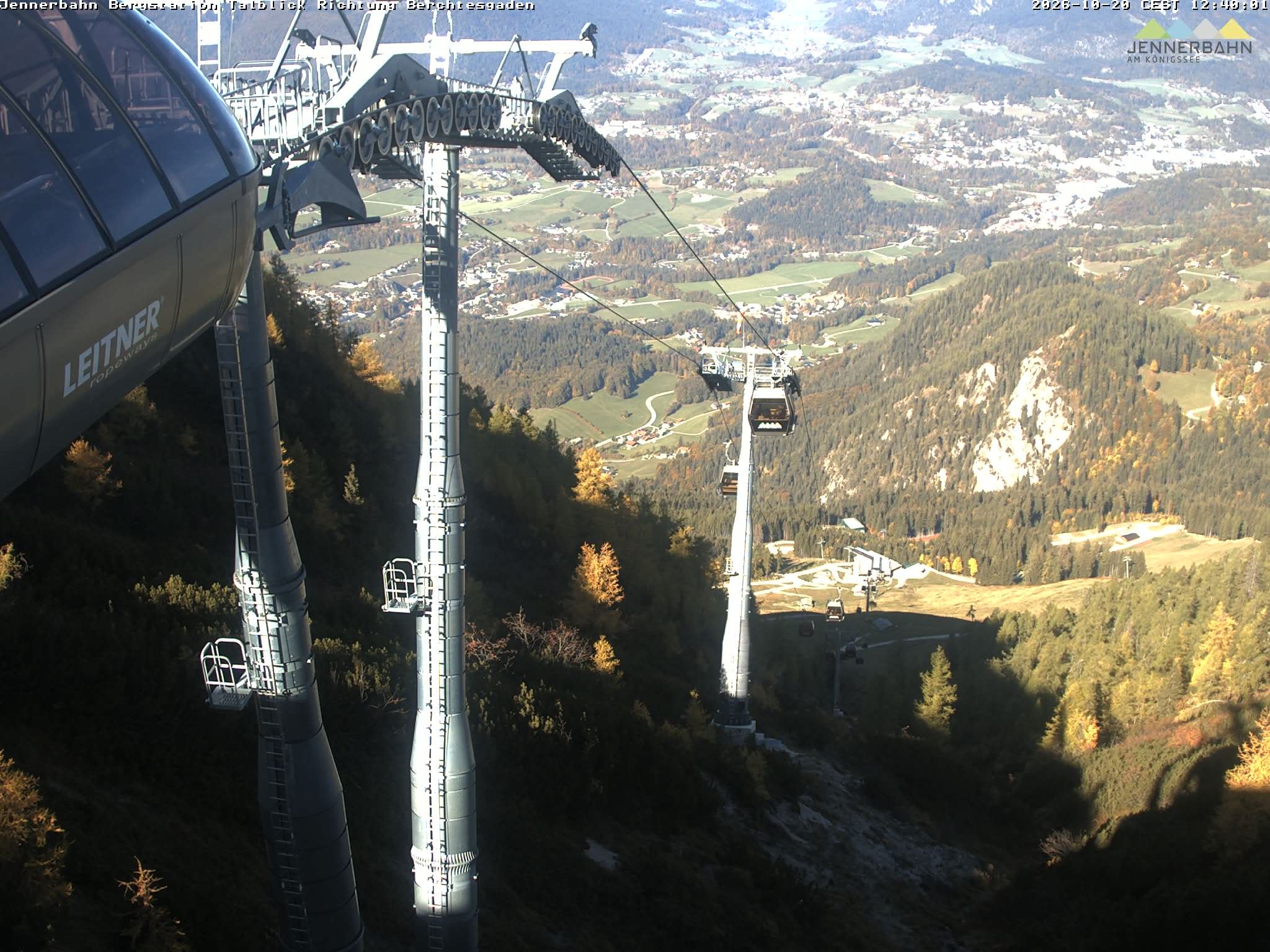 Archived image Webcam Jenner mountain - Valley View Cable Car