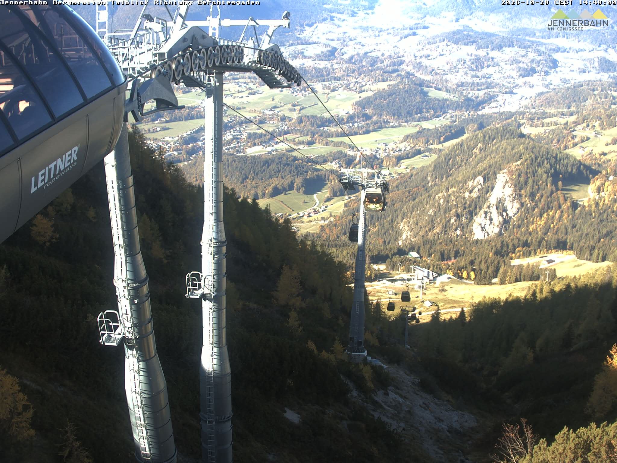 Archived image Webcam Jenner mountain - Valley View Cable Car