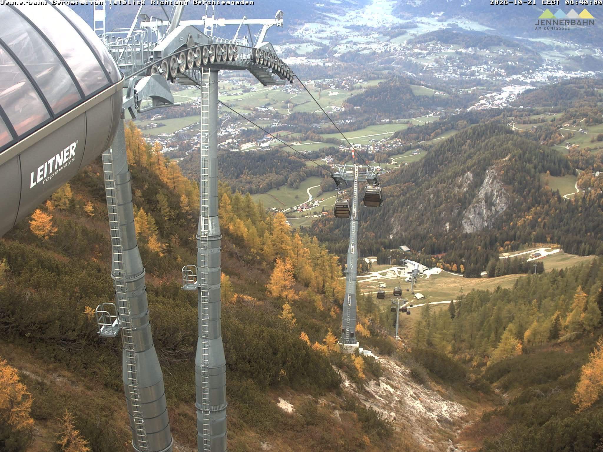 Archiv Foto Webcam Jenner - Blick ins Tal Gondelstation