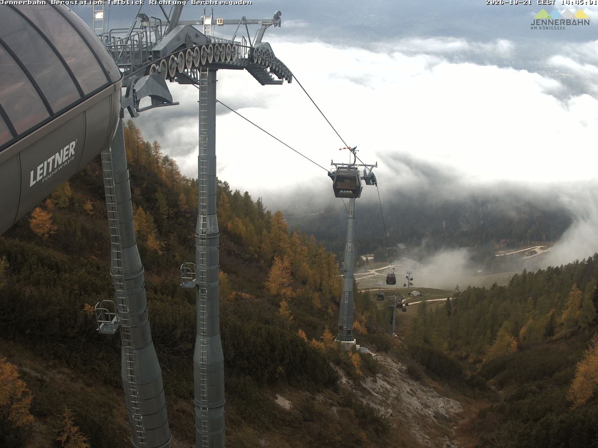 Archiv Foto Webcam Jenner - Blick ins Tal Gondelstation