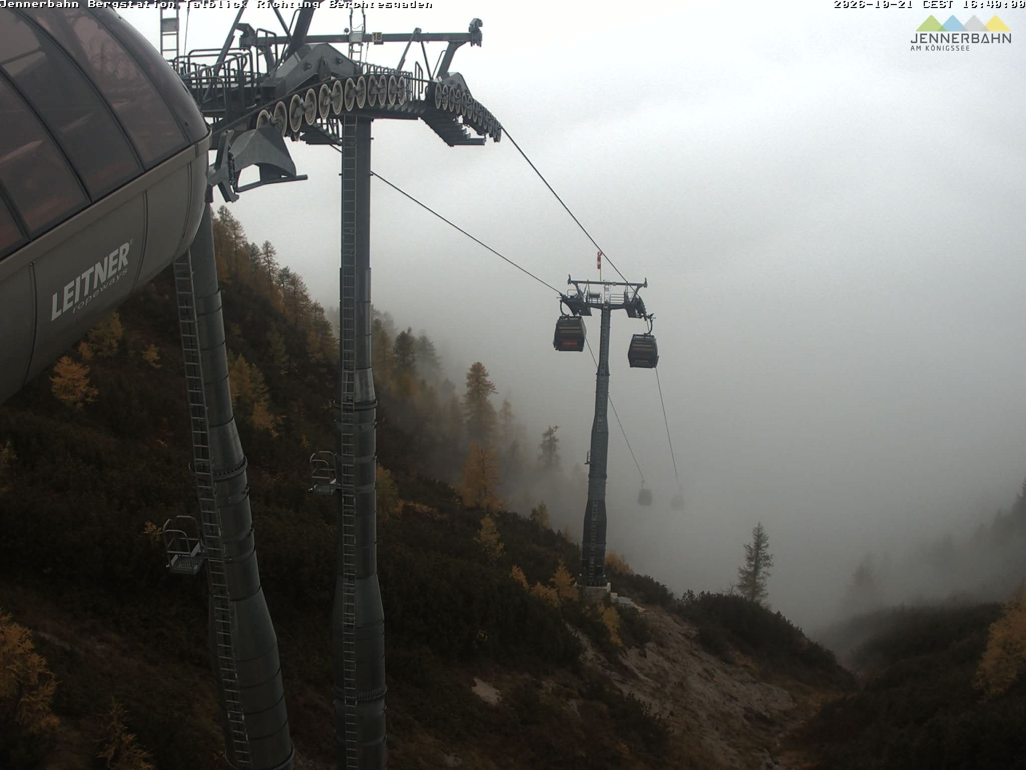 Archiv Foto Webcam Jenner - Blick ins Tal Gondelstation