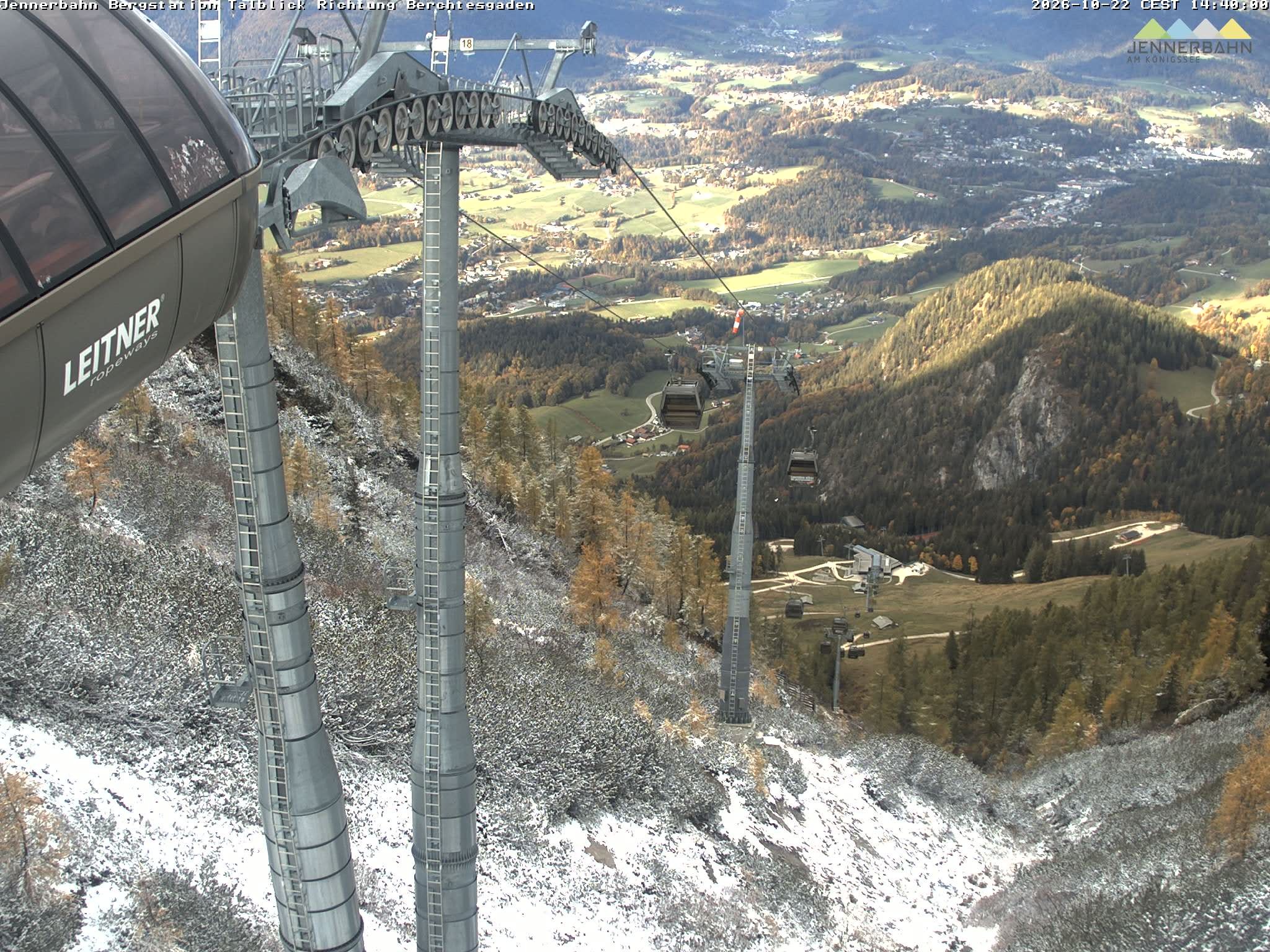 Archiv Foto Webcam Jenner - Blick ins Tal Gondelstation