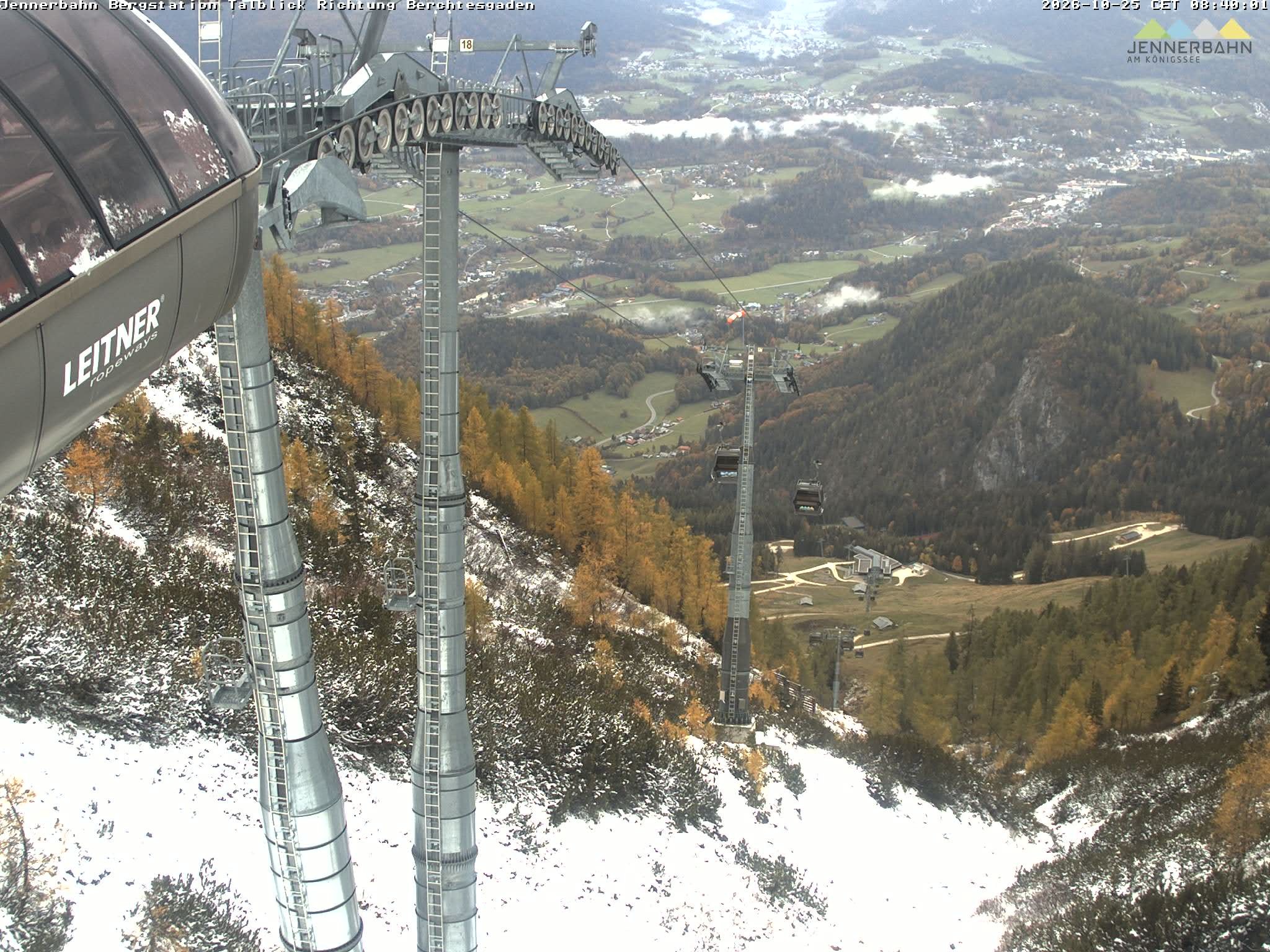 Archiv Foto Webcam Jenner - Blick ins Tal Gondelstation