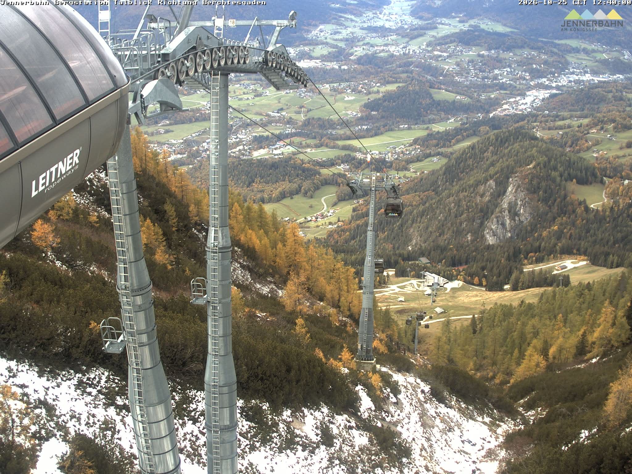 Archiv Foto Webcam Jenner - Blick ins Tal Gondelstation
