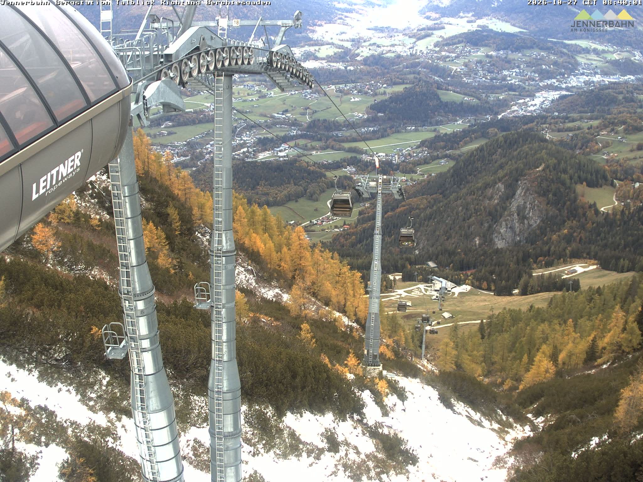 Archiv Foto Webcam Jenner - Blick ins Tal Gondelstation